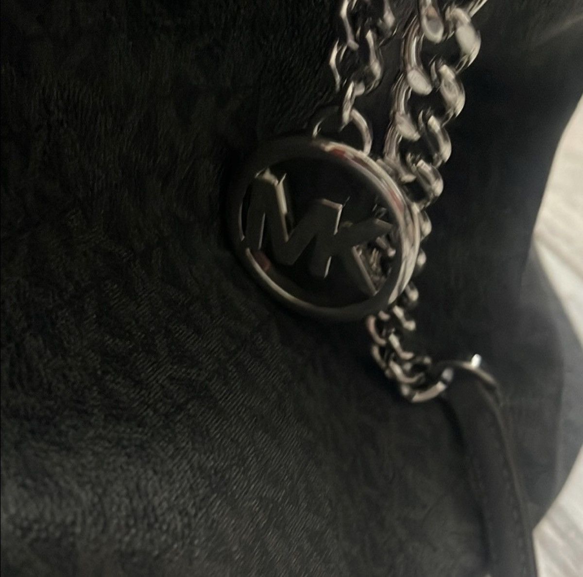 Michael Kors KORS Michael Kors Black Tote with Chain Straps Size ONE SIZE - 3 Thumbnail
