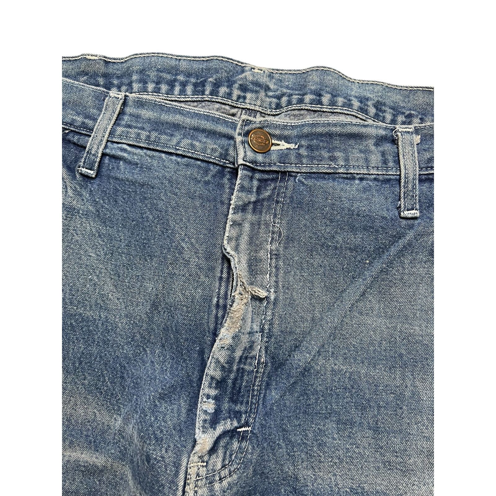 Dickies Dickies Jeans Mens Sz 40 Actual 37x29 Blue Talon VTG 80s Size US 40 / EU 56 - 9 Thumbnail
