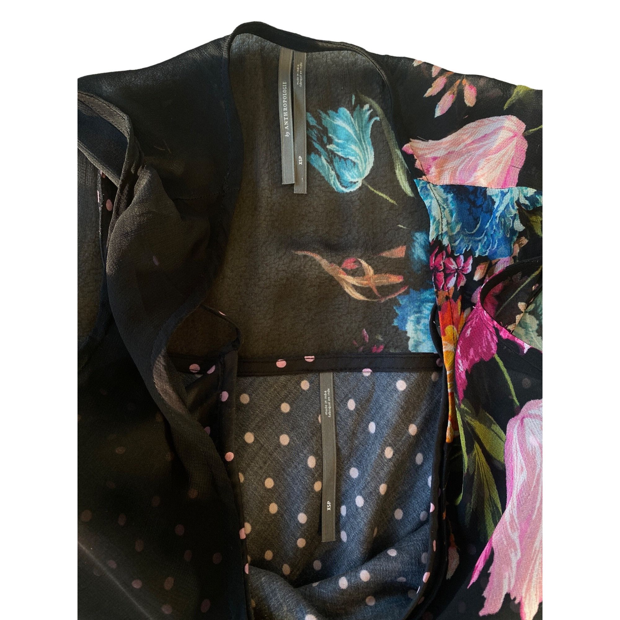 Anthropologie Anthropologie Layered Sleeveless Dress Black Floral Motif NW Size XS / US 0-2 / IT 36-38 - 18 Thumbnail
