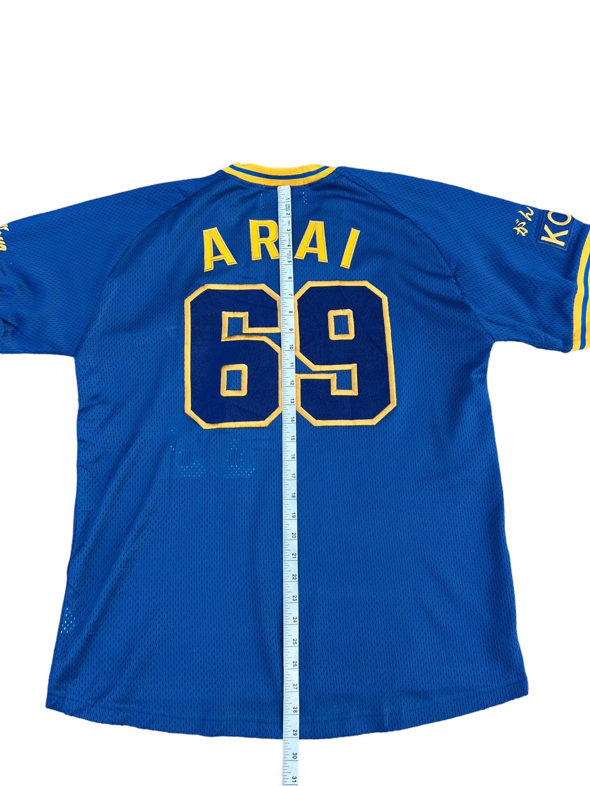 MLB Vintage Orix Blue Wave ARAI #69 Mesh Baseball Jersey Size US L / EU 52-54 / 3 - 18 Thumbnail