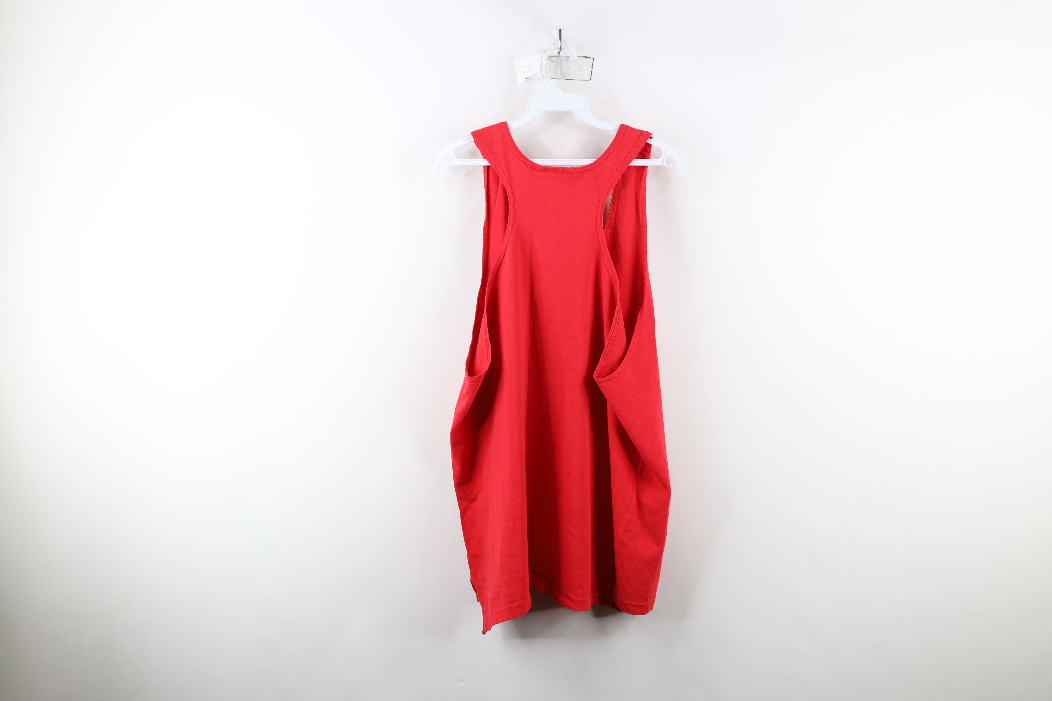 Vintage Vintage 90s Streetwear Blank Tank Top T-Shirt Cotton Red USA Size US XL / EU 56 / 4 - 11 Thumbnail
