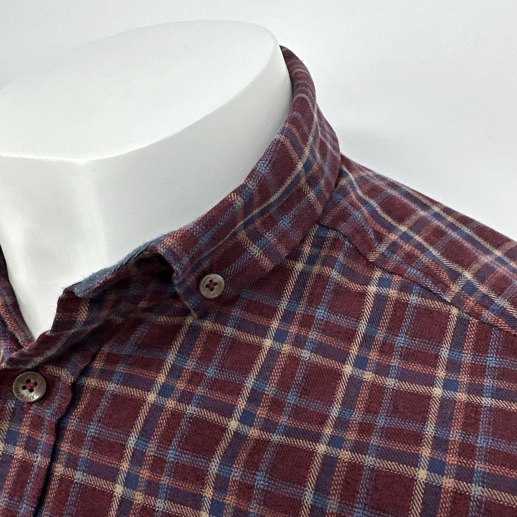Johnston & Murphy Johnston & Murphy Shirt Mens Medium Multicolor Check Casual Button Front Lot 2 Size US M / EU 48-50 / 2 - 3 Thumbnail