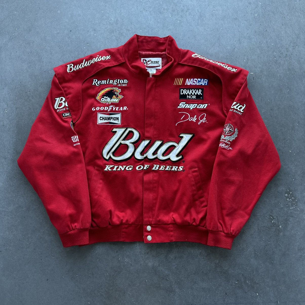 Vintage Crazy Vintage NASCAR Jacket Budweiser Racing Essential | Grailed
