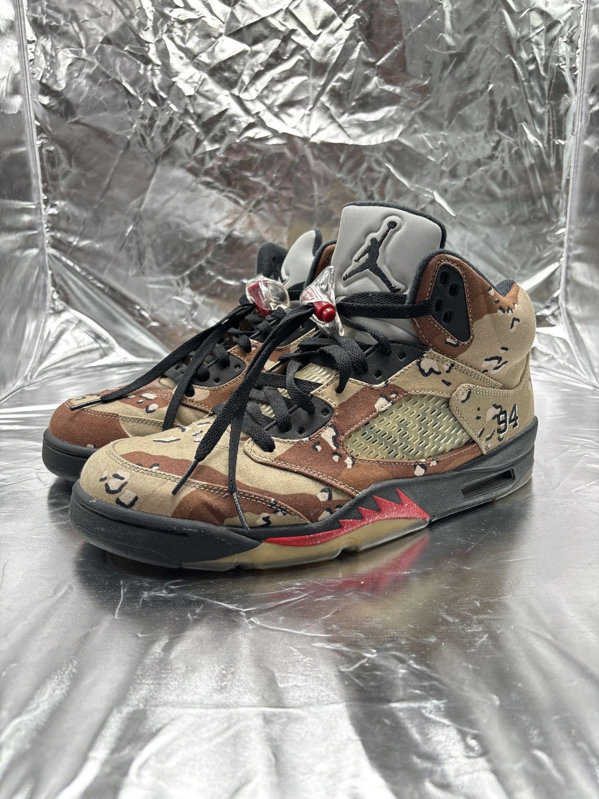 camo jordan 5 supreme