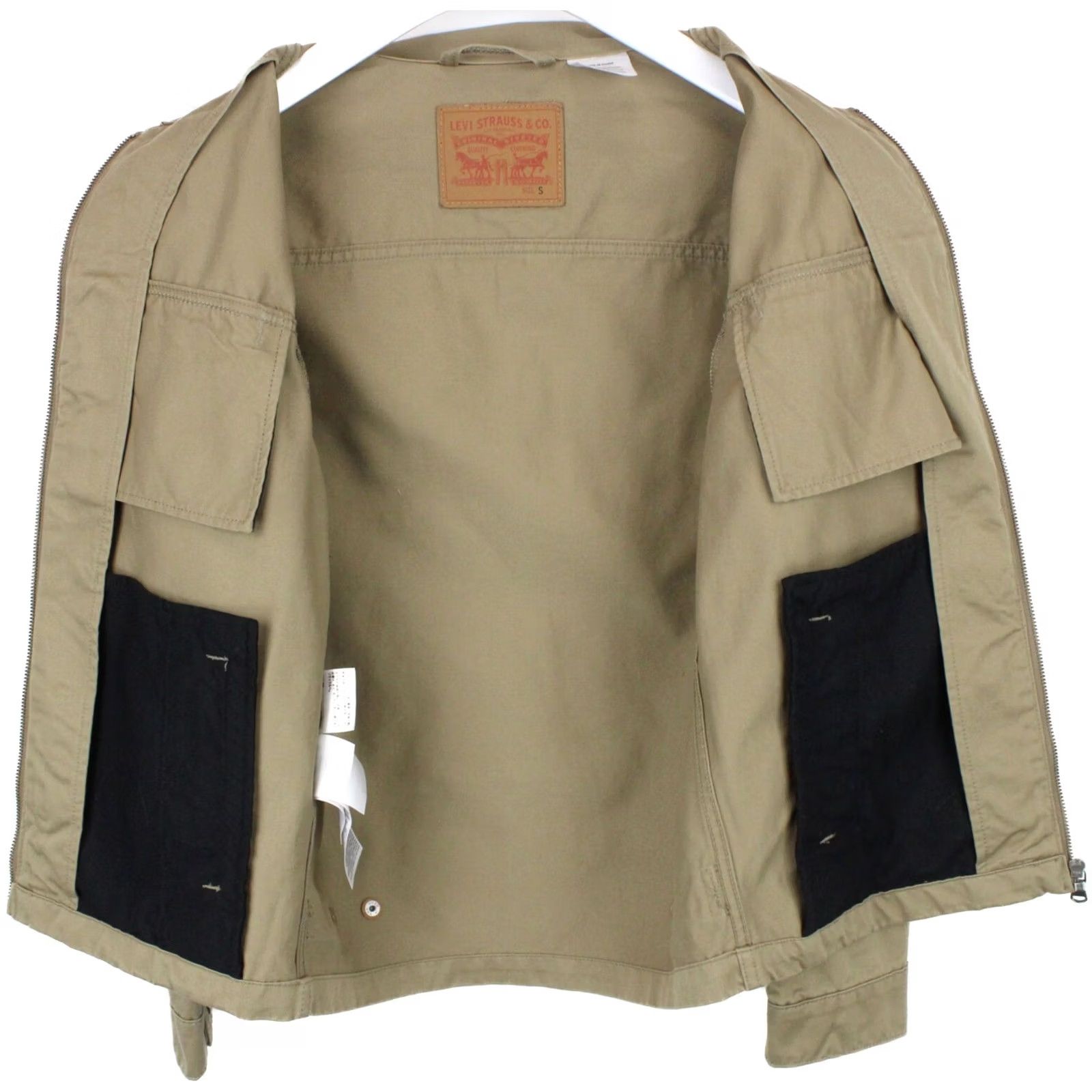 Levi's Levi's Jacket Mens SMALL Lightweight Full Zip Polo Collar Khaki Brown Size US S / EU 44-46 / 1 - 4 Thumbnail