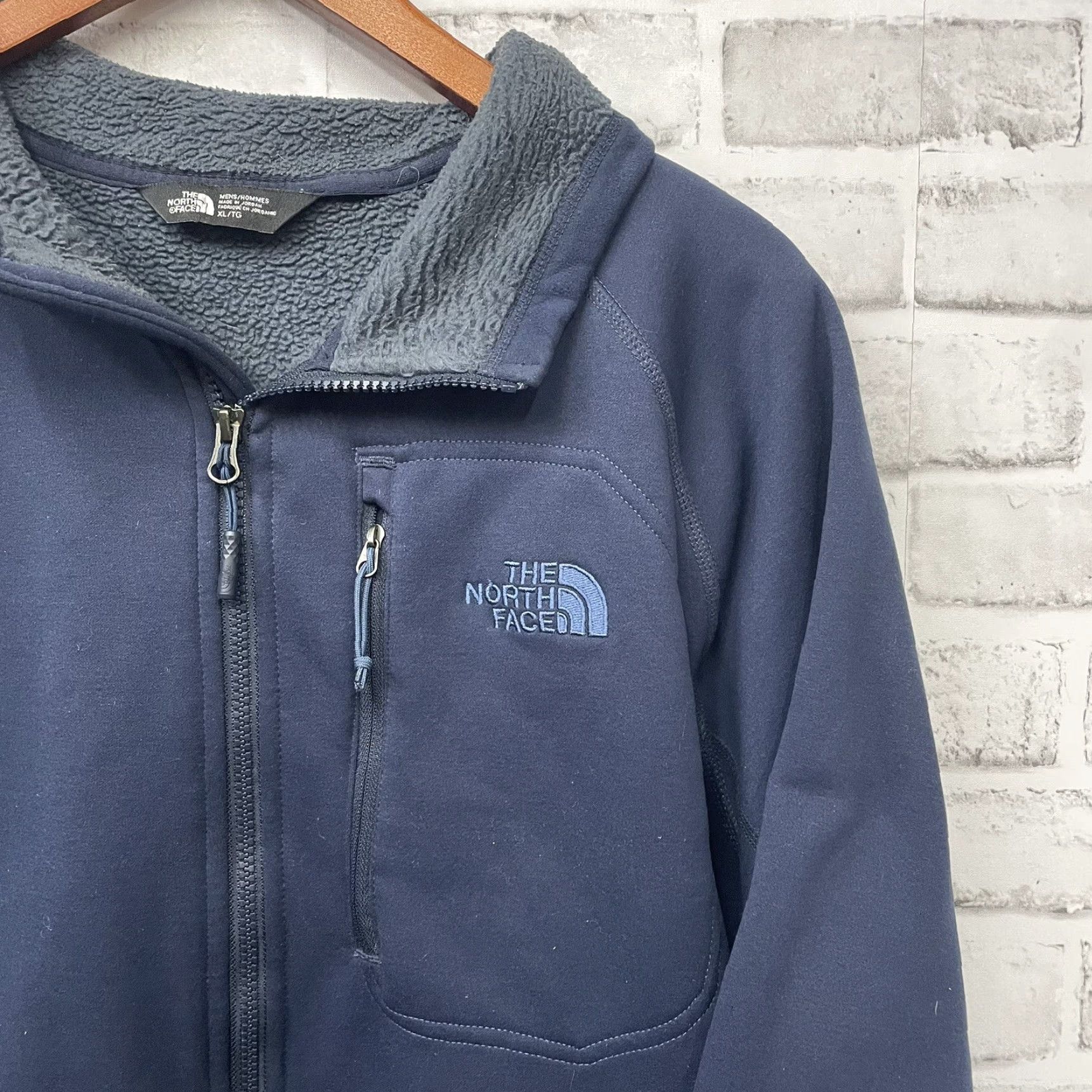The North Face The North Face Dark Blue Zip-Up 100% Polyester Fleece Jacket Mens XL Blue Overcoat Jacket Size US XL / EU 56 / 4 - 2 Thumbnail