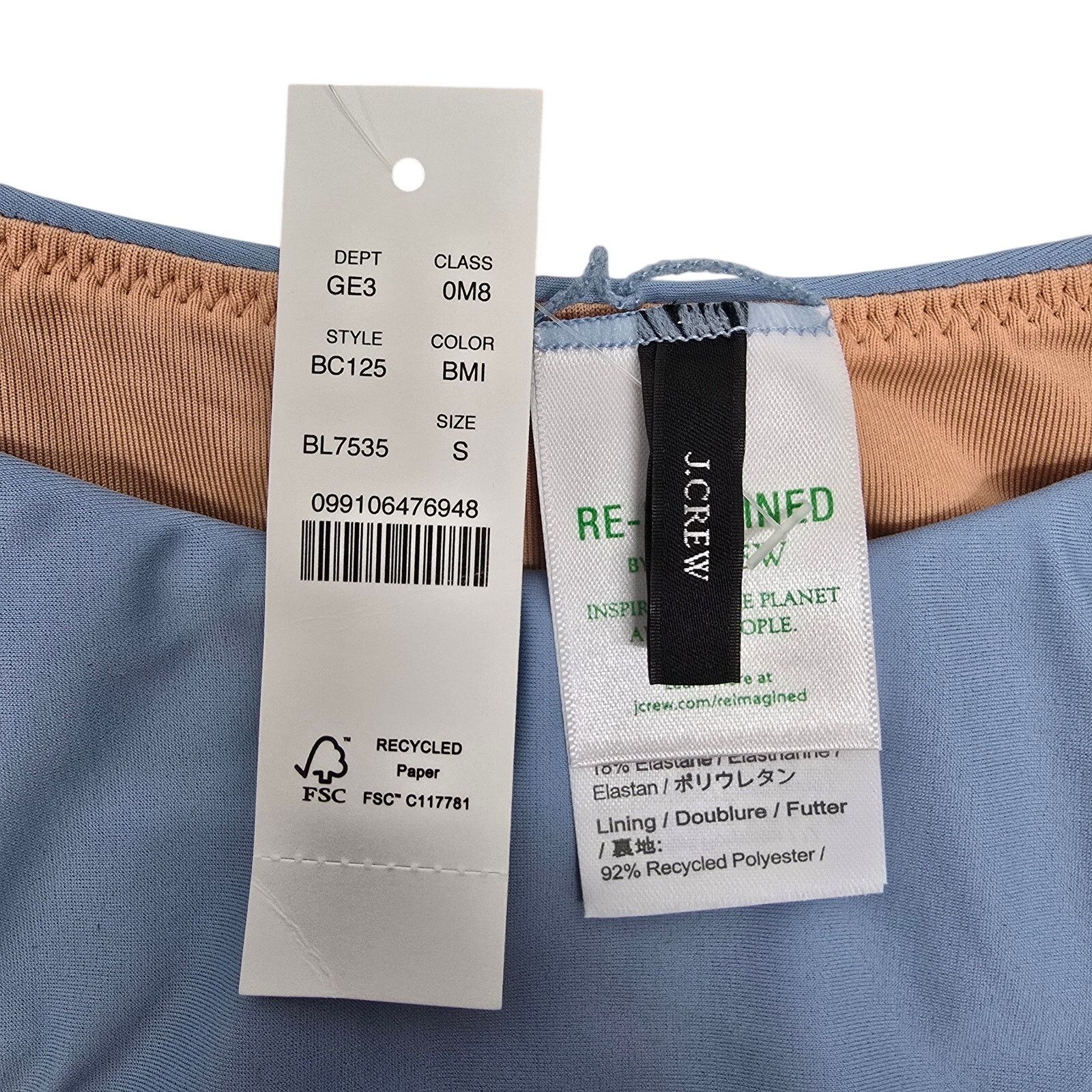 J.Crew NWT J. Crew Curved Waist Cheeky Bikini Bottoms Size S Size ONE SIZE - 6 Thumbnail