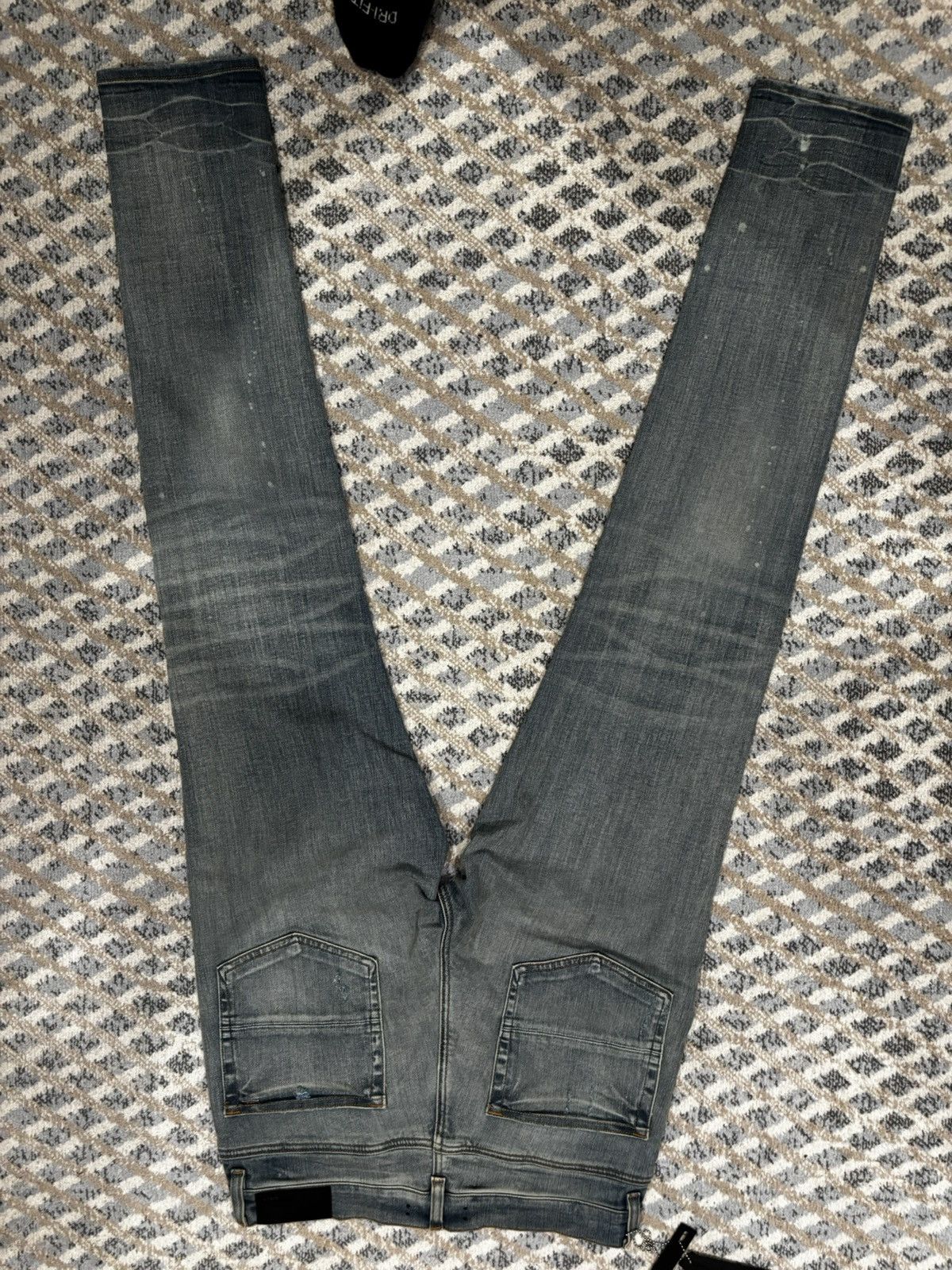 Amiri Blue Bandana Patch MX1 Distressed Denim Size US 34 / EU 50 - 4 Thumbnail