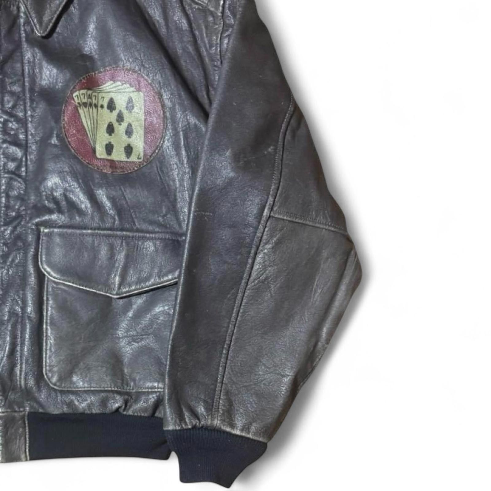 Avirex Avirex - Men's Vintage Leather Bomber Jacket Size US L / EU 52-54 / 3 - 6 Thumbnail