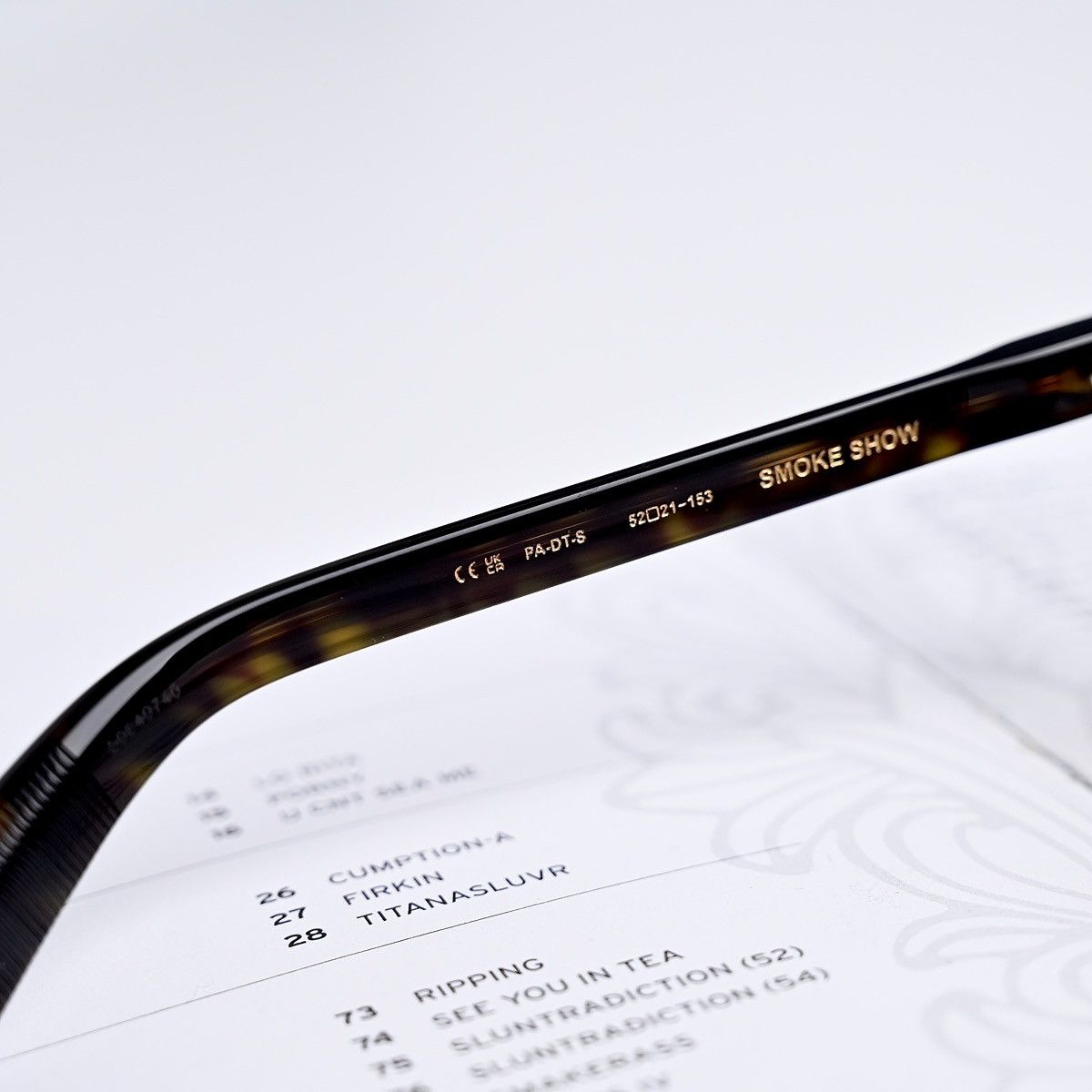 Chrome Hearts CHROME HEARTS SMOKE SHOW PALE ALE - DARK TORTOISE SUNGLASSES Size ONE SIZE - 8 Thumbnail