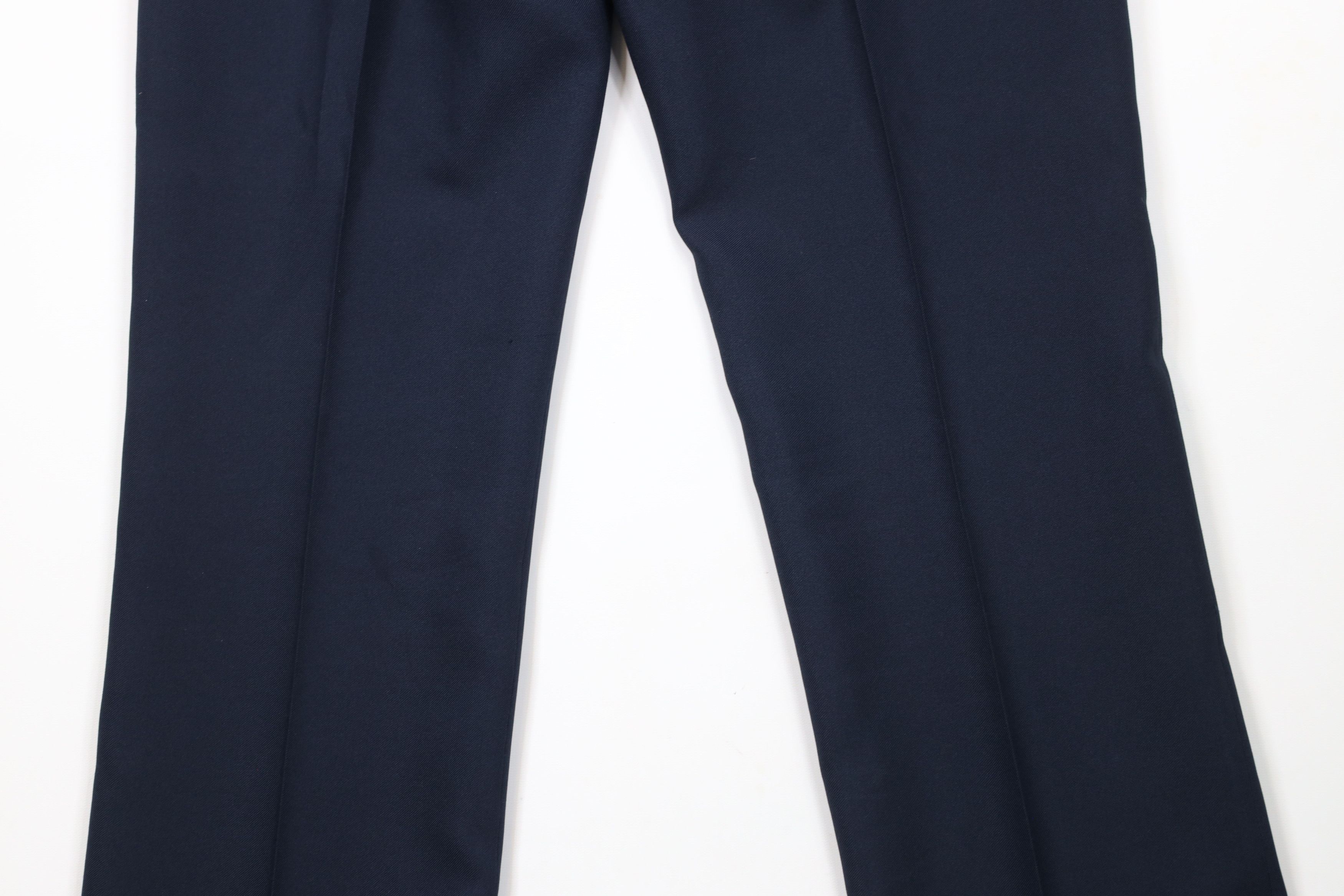Vintage Vintage 70s Streetwear Flared Wide Leg Chino Pants Navy Blue Size US 35 - 11 Thumbnail