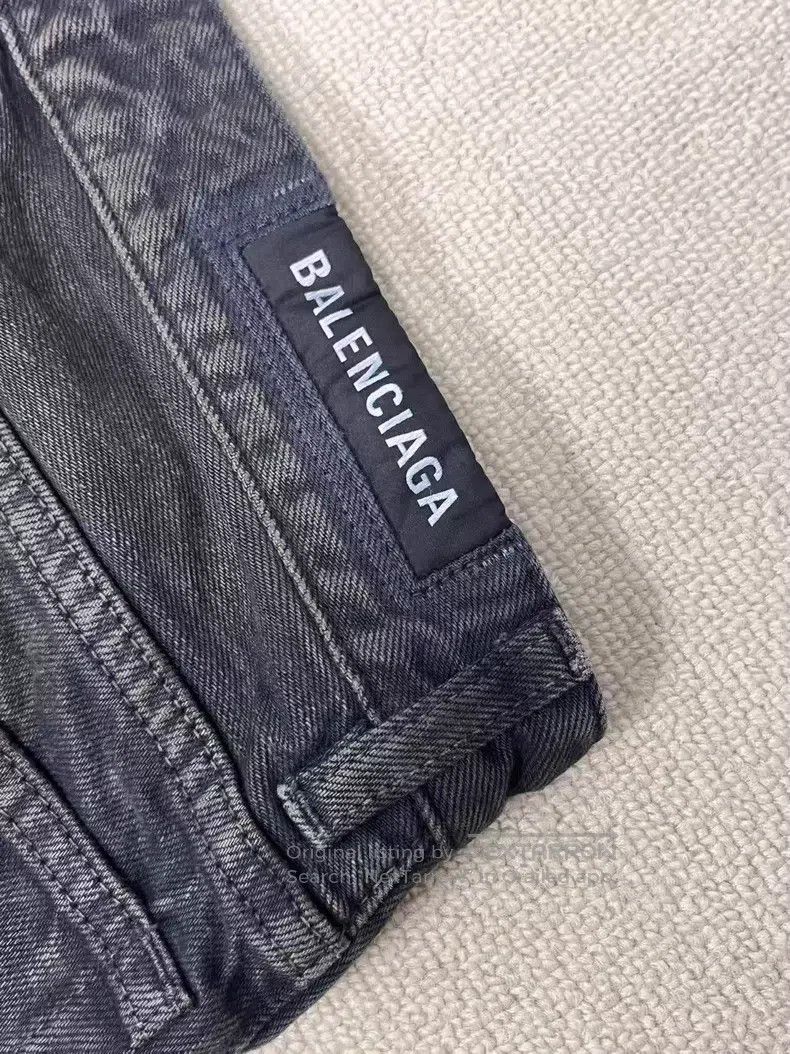 Balenciaga Balenciaga size S Solid Color Slim Zipper Denim Pants Size US 27 - 3 Thumbnail