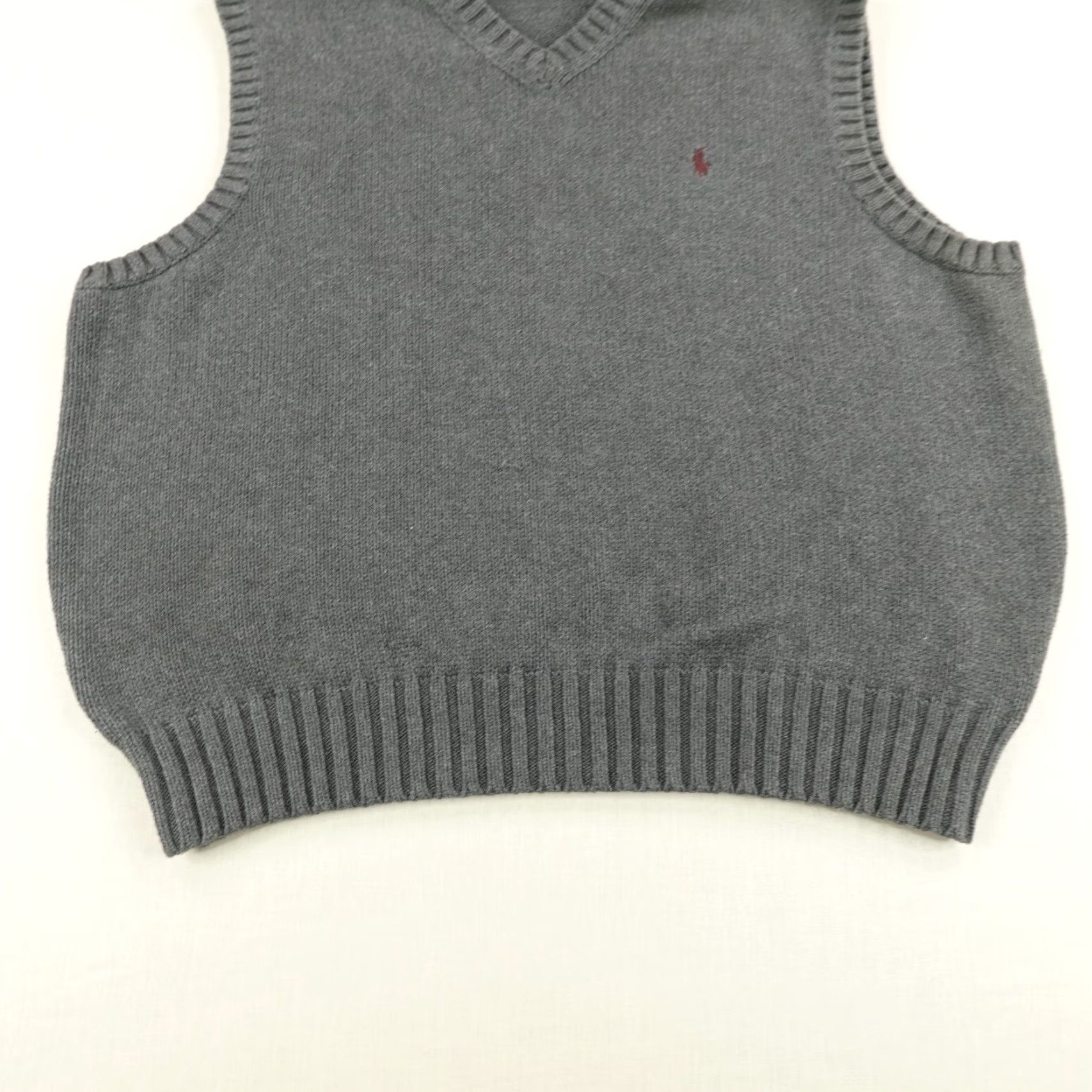 Polo Ralph Lauren VINTAGE Polo Ralph Lauren Sweater Vest 2XL Gray Red Pony Logo V-Neck 90s Mens Size US XXL / EU 58 / 5 - 4 Thumbnail