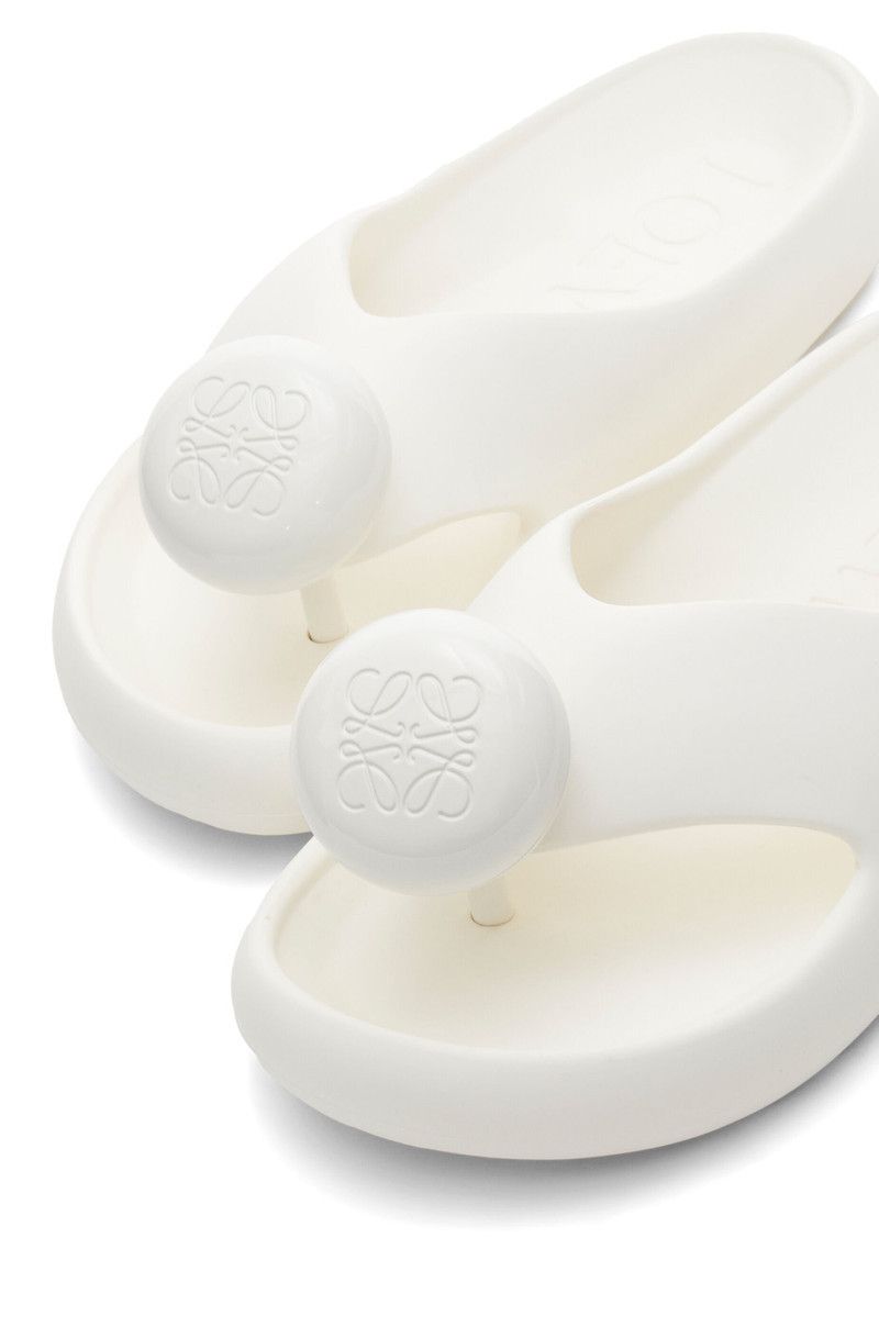 Loewe o1in1g0426 Pebble Thong Slides in White Size US 8 / IT 38 - 5 Thumbnail