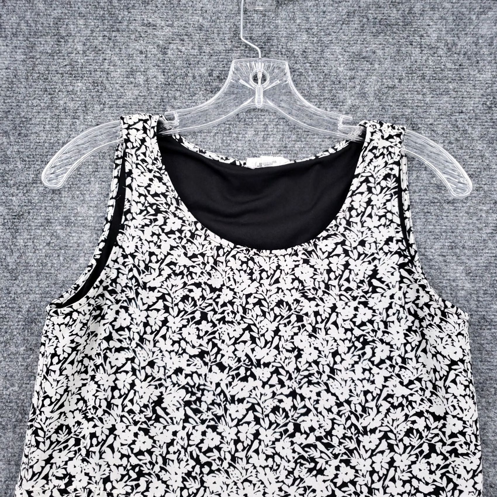 Vintage Jane and Delancey Dress Womens XS White Floral Tank A-Line Sleeveless Boho Short Dress Size XS / US 0-2 / IT 36-38 - 3 Thumbnail