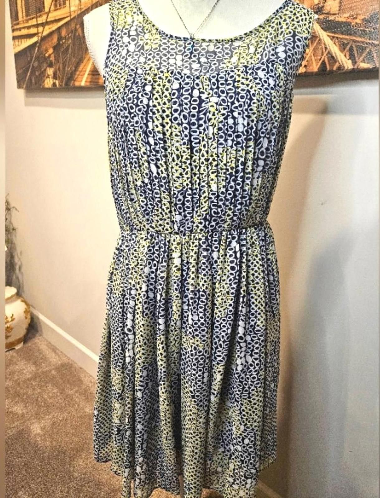 Designer Gabby Skye Abstract Print Sleeveless Dress #282 Size M / US 6-8 / IT 42-44 - 1 Thumbnail