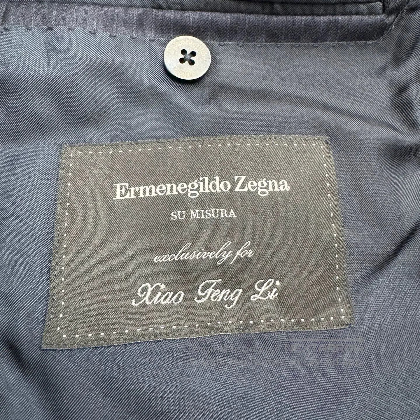 Ermenegildo Zegna Blue Pinstripe Formal Suit Jacket. Size US M / EU 48-50 / 2 - 3 Thumbnail