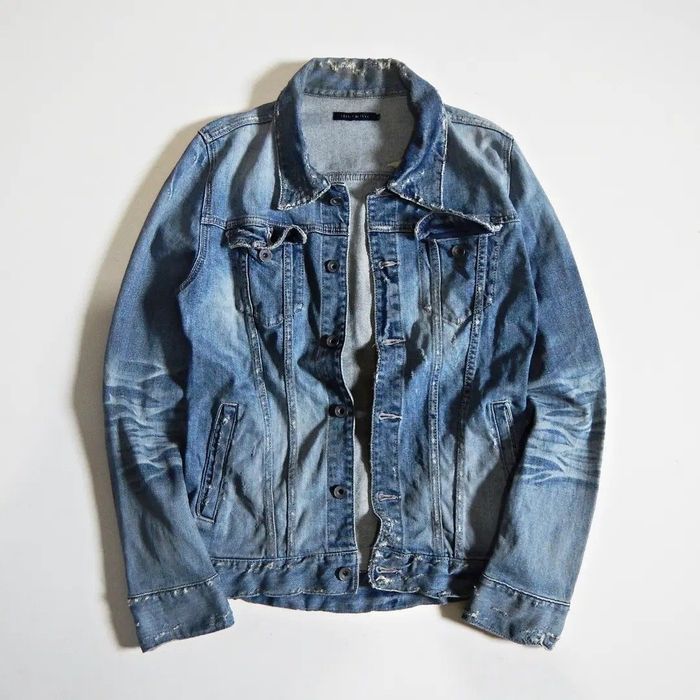 Yohji Yamamoto GOSTAR DE FUGA Distressed Trucker Denim | Grailed