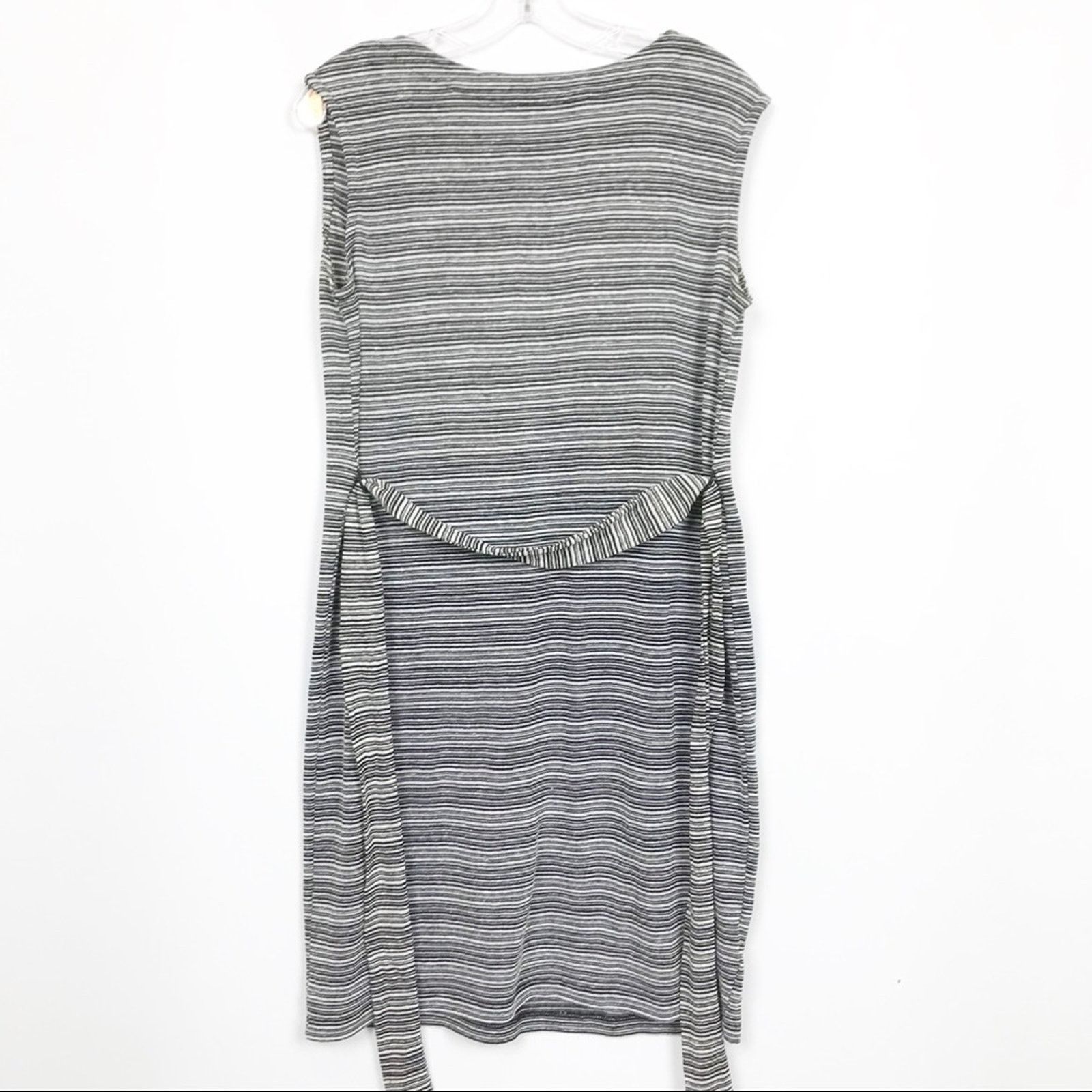 Loft Loft Striped Sleeveless Belted Dress Sz S Size S / US 4 / IT 40 - 3 Thumbnail