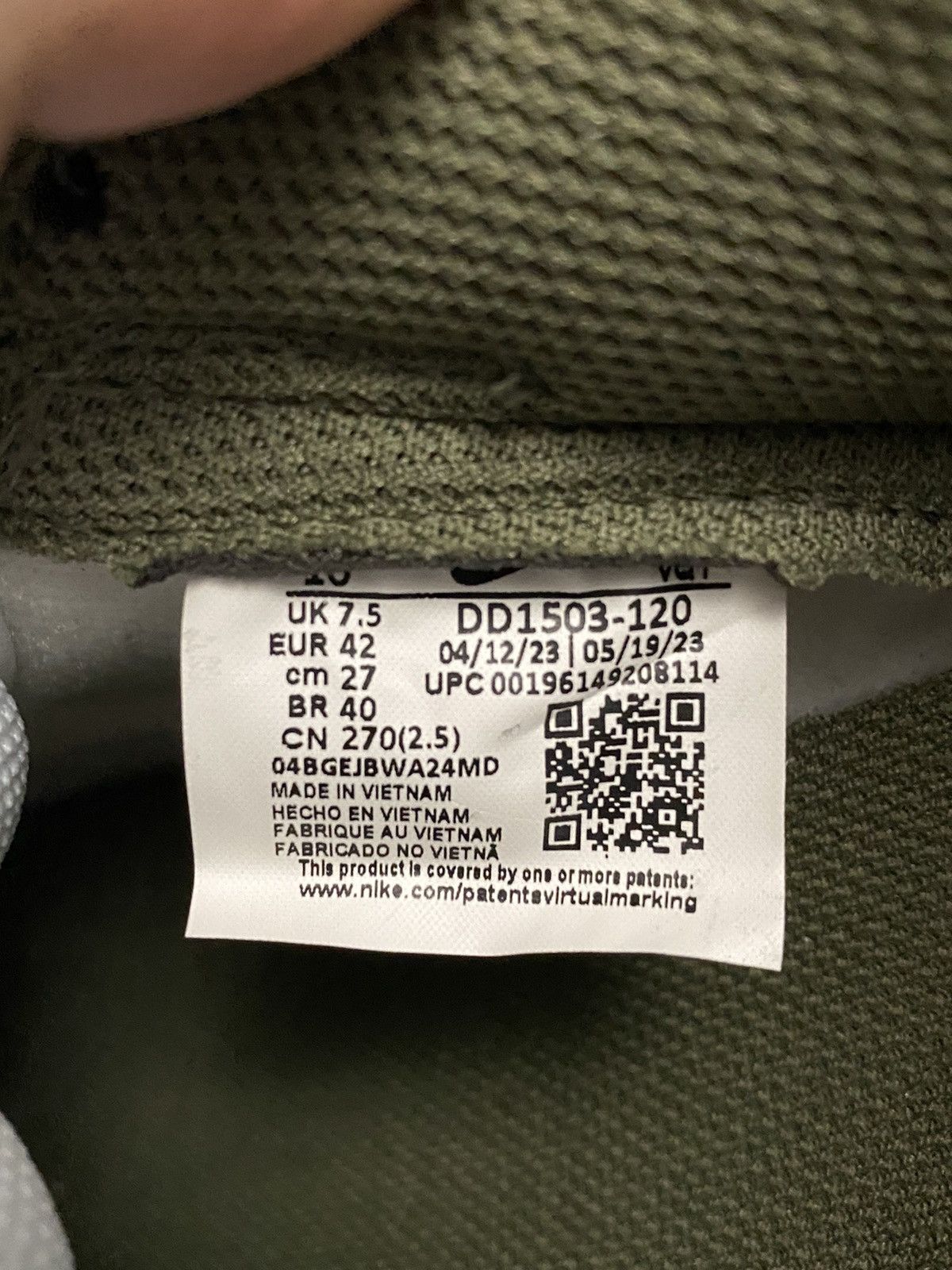 Nike Size 10W / 8.5M - Nike Dunk Low Olive Green Cactus Size US 10 / IT 40 - 7 Thumbnail