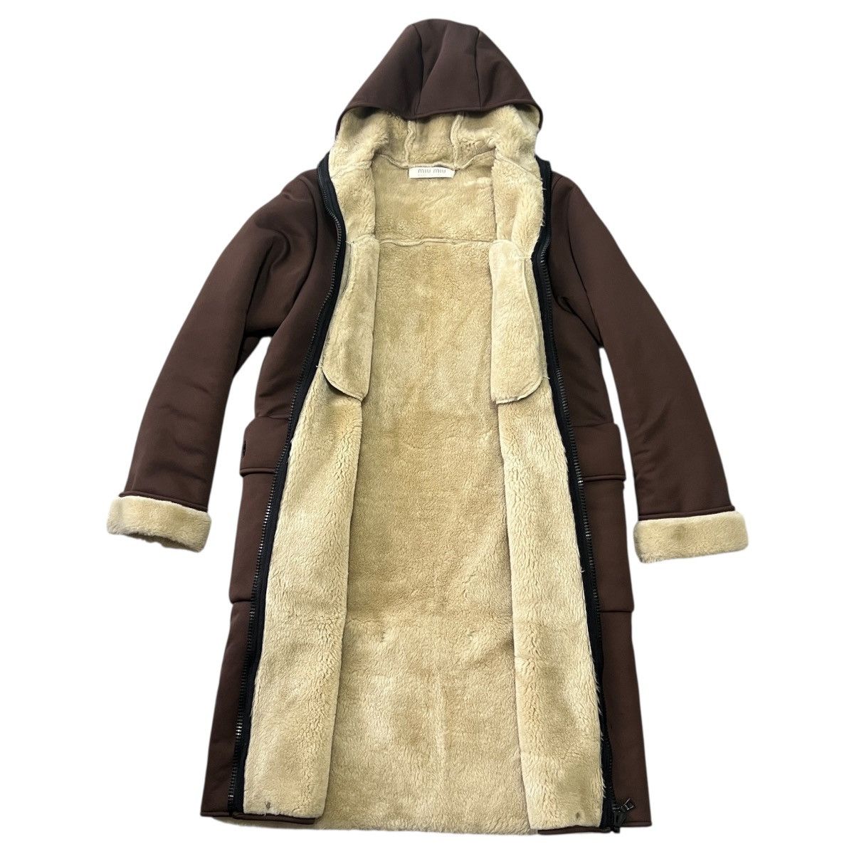 Miu Miu MIU MIU 1999FW Mouton Hooded Coat Size S / US 4 / IT 40 - 7 Thumbnail