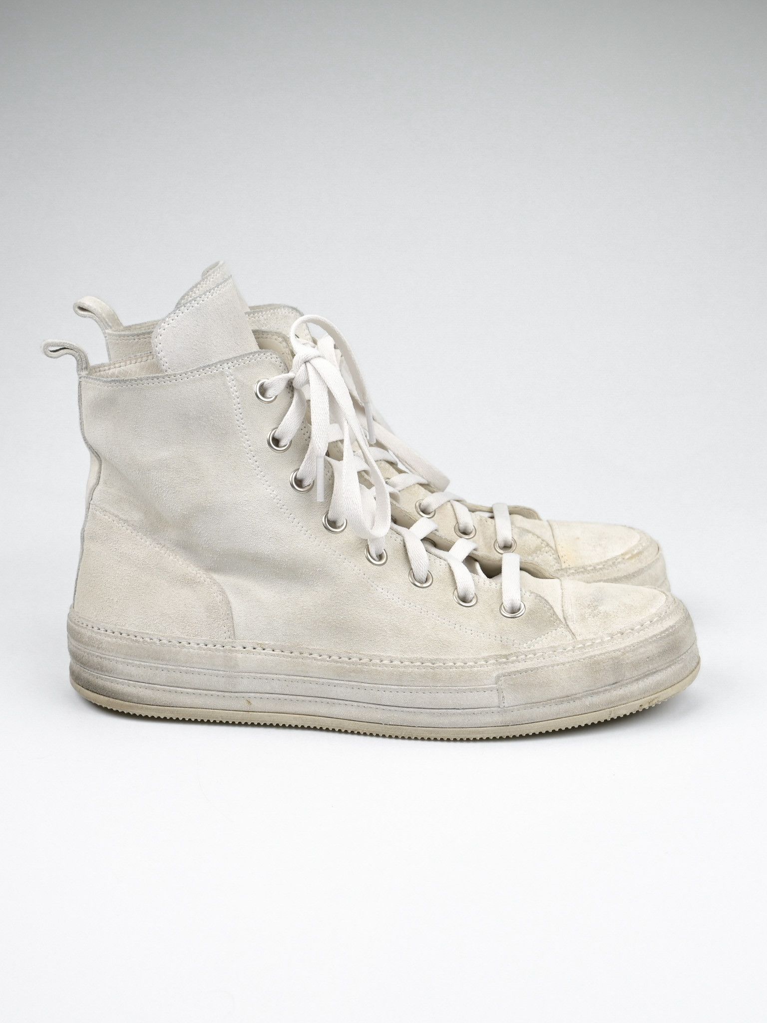 Ann Demeulemeester Orvo High Top Suede Leather Sneakers Size US 9 / EU 42 - 3 Thumbnail