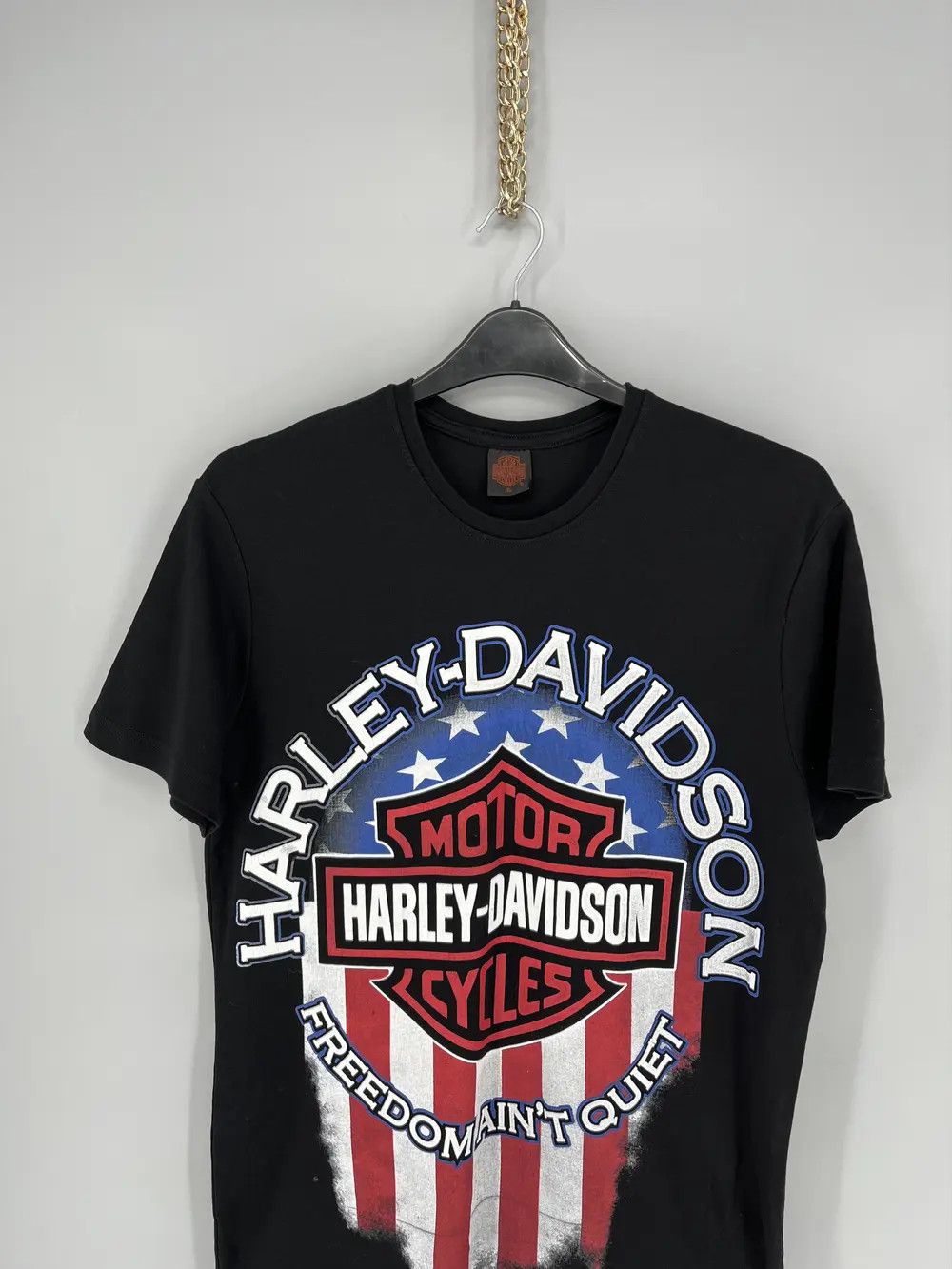 Harley Davidson Y2K Harley Davidson Freedom American Flag Tee Size US XL / EU 56 / 4 - 6 Thumbnail