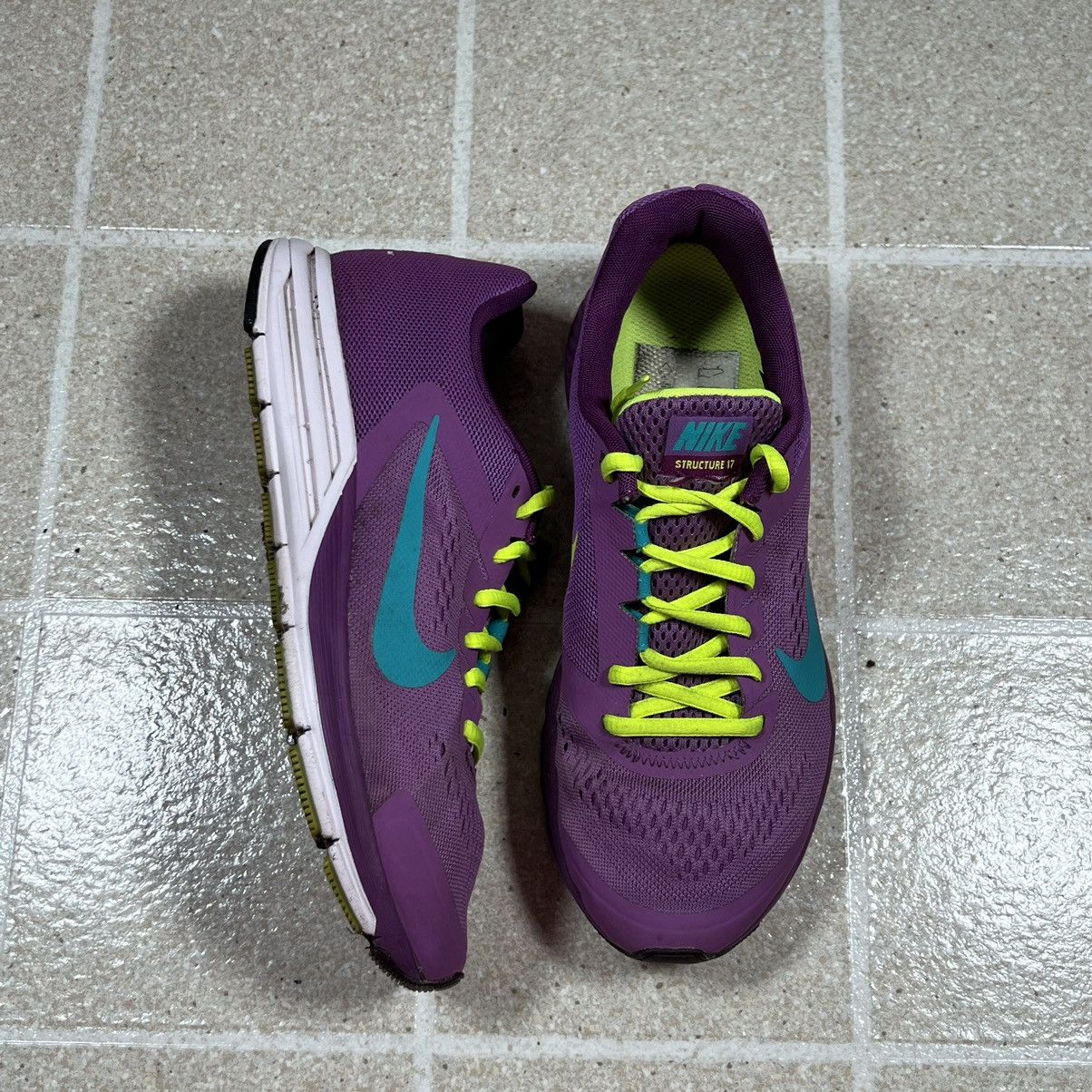 Nike Nike Women's Zoom Structure 17 Running Shoes Purple Yellow Size US 6.5 / EU 39-40 - 1 Thumbnail