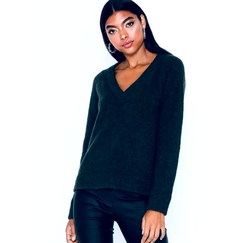 Image of Vince Green Wool Alpaca Blend Sweater | Size Xs, Women's