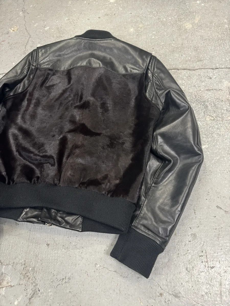 Dsquared2 SS2013 Dsquared2 Black & Brown Pony Hair Leather Alpha Jacket Size US S / EU 44-46 / 1 - 4 Thumbnail