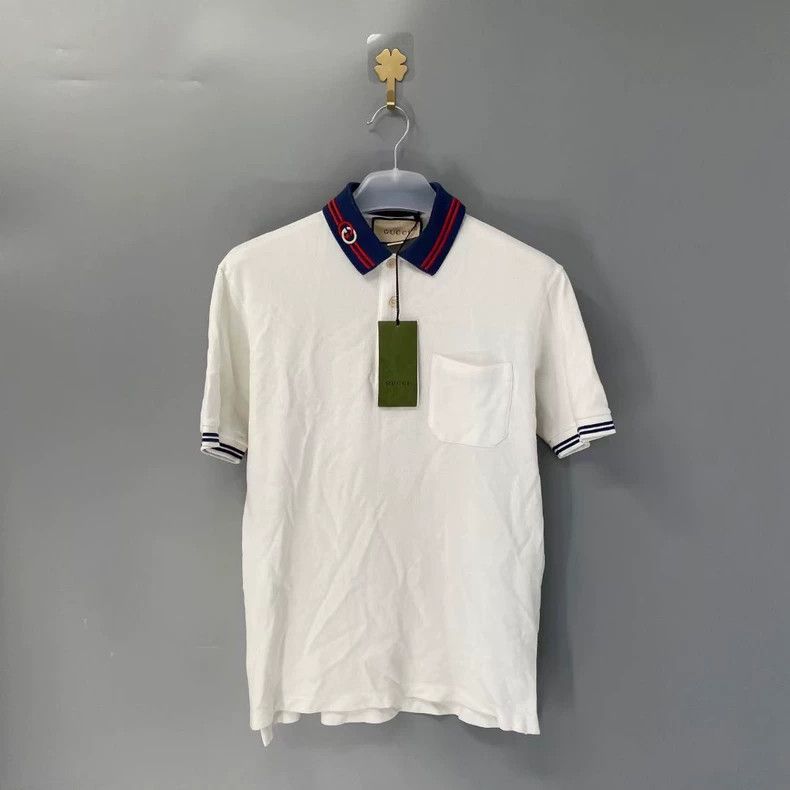 Gucci Gucci Neck embroidery casual short-sleeved Polo shirt 2501- Size US S / EU 44-46 / 1 - 1 Thumbnail