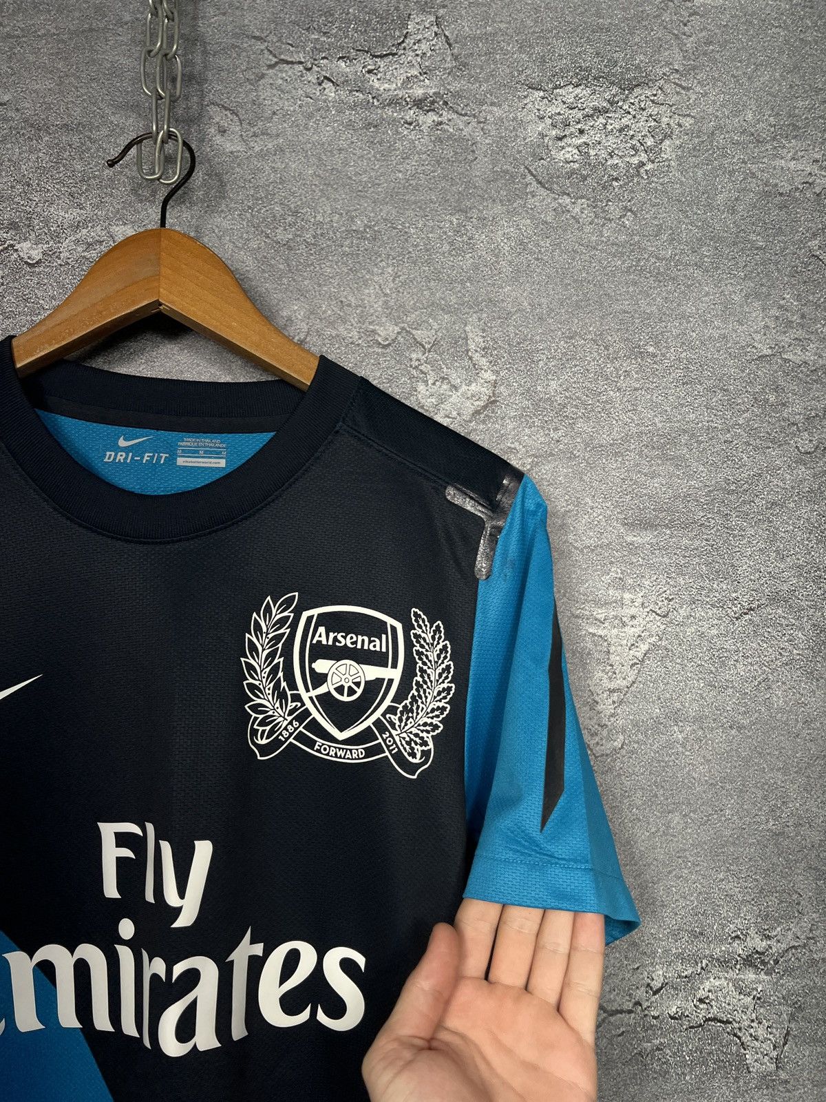 Nike Arsenal 2011-12 125th Anniversary Match Worn Away Jersey Size US M / EU 48-50 / 2 - 12 Thumbnail