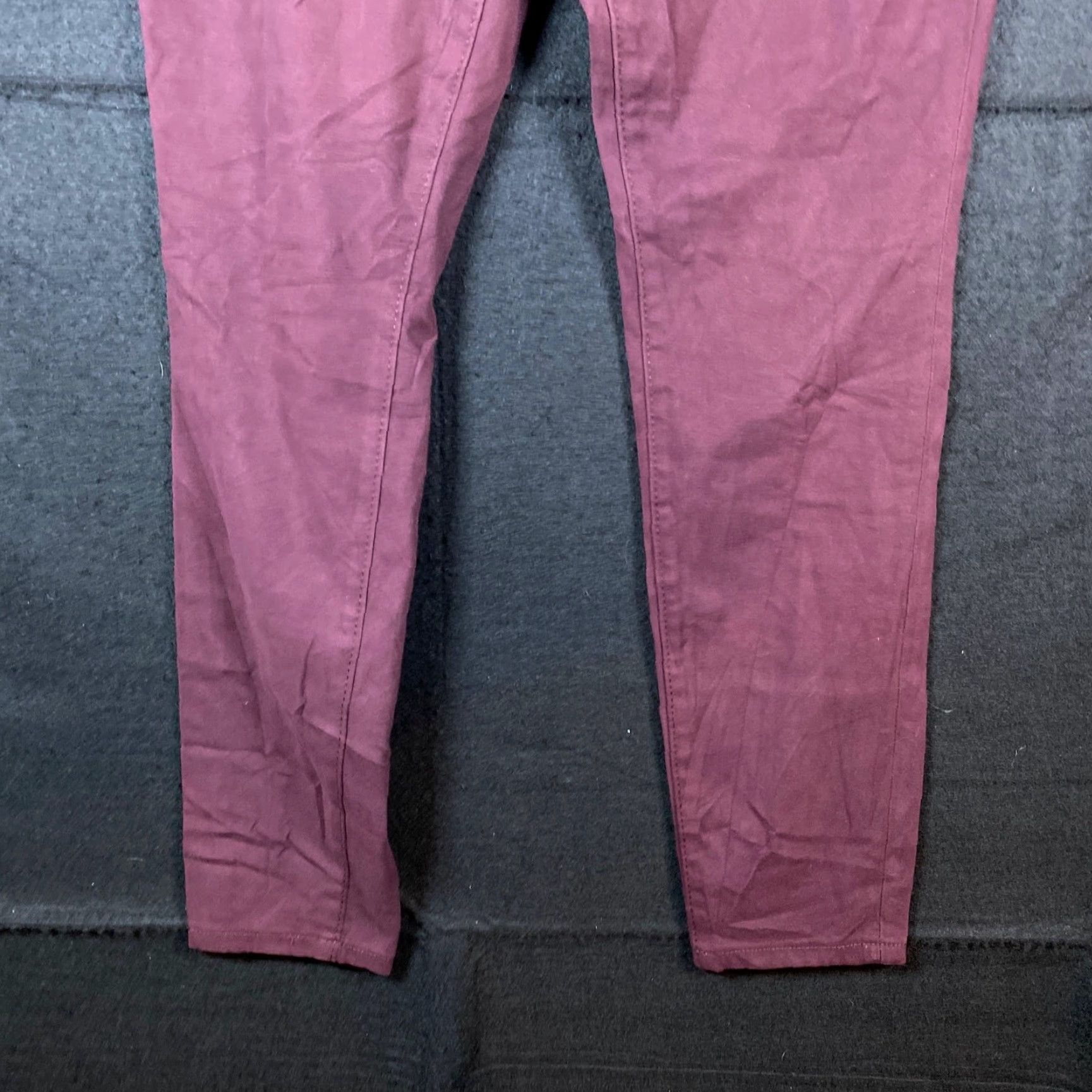 Loft LOFT Womens Jeans Maroon Velvet Slim High Rise Cropped Stretch 29/8 Jeans Women 30" Waist Inseam 25" 5-Pocket Solid Size 30" / US 8 / IT 44 - 3 Thumbnail