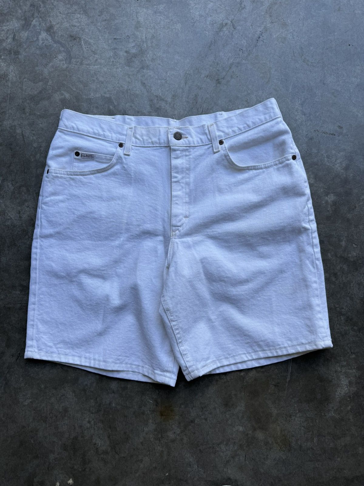 Lee Vintage 90’s/00’s Lee White Denim Baggy jorts Size US 34 / EU 50 - 1 Thumbnail