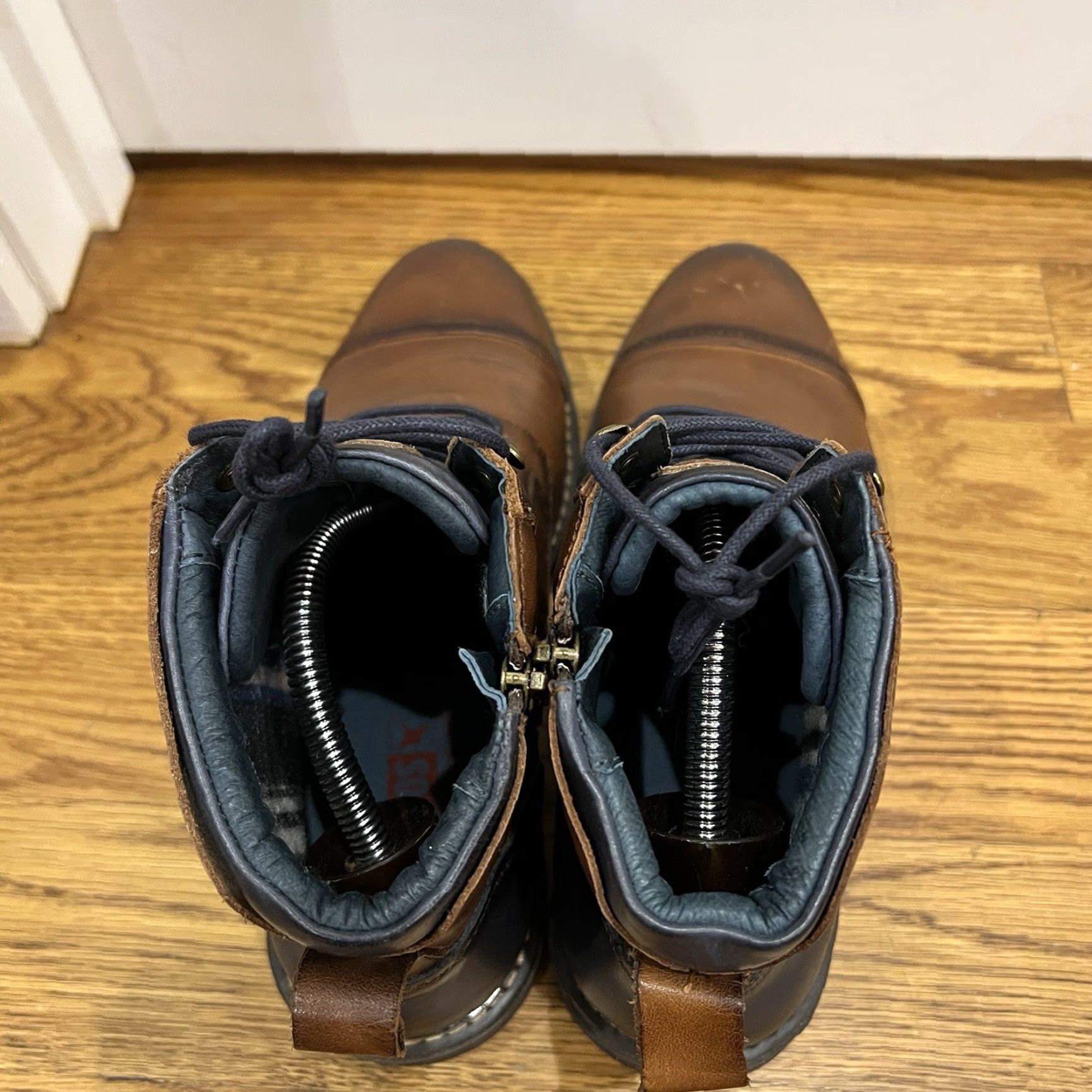 Vintage Pikolinos YORK Brown Leather Cap Toe Ankle Zip Lace Up Boots Sz 41 / 8.5 US Boots Mens Size ONE SIZE - 7 Thumbnail
