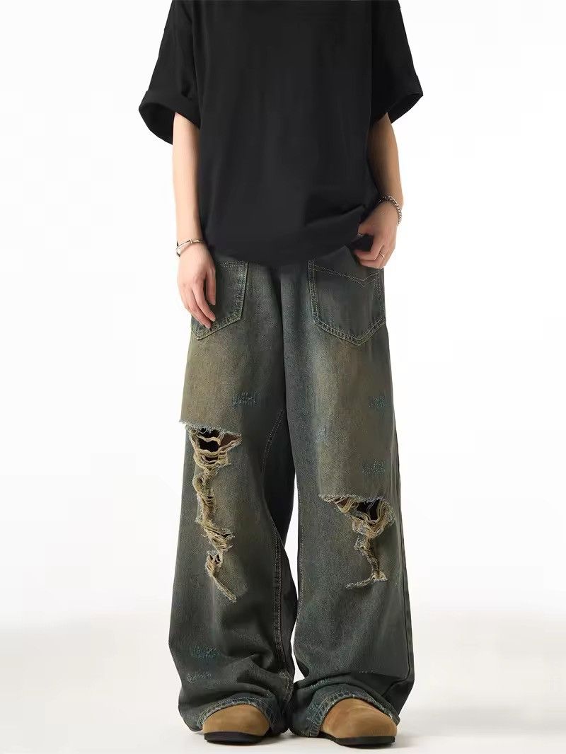 Japanese Brand Retro Ripped Wide-leg Jean Size US 26 / EU 42 - 2 Thumbnail