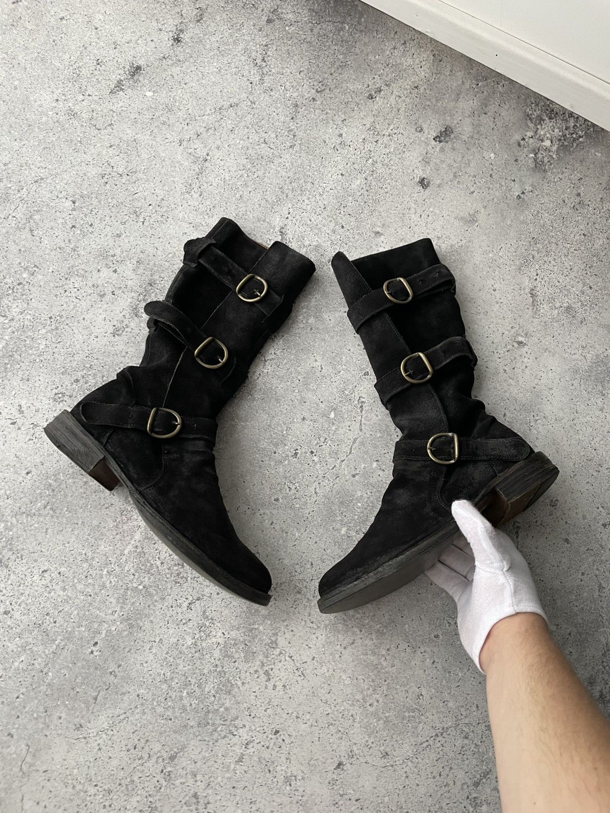 Fiorentini + Baker FIORENTINI+BAKER 3 Buckle Black Suede Iconic Boot Us 7,5 Size US 8 / IT 38 - 1 Thumbnail