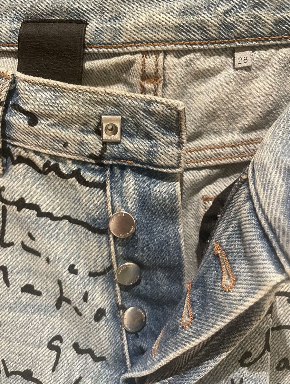Dior Dior Homme SS15 Runway Handwritten Script Denim Size US 28 / EU 44 - 4 Thumbnail