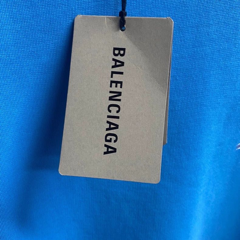 Balenciaga Balenciaga Sky Blue Coke Pattern Logo Sweatshirt Size US XS / EU 42 / 0 - 3 Thumbnail