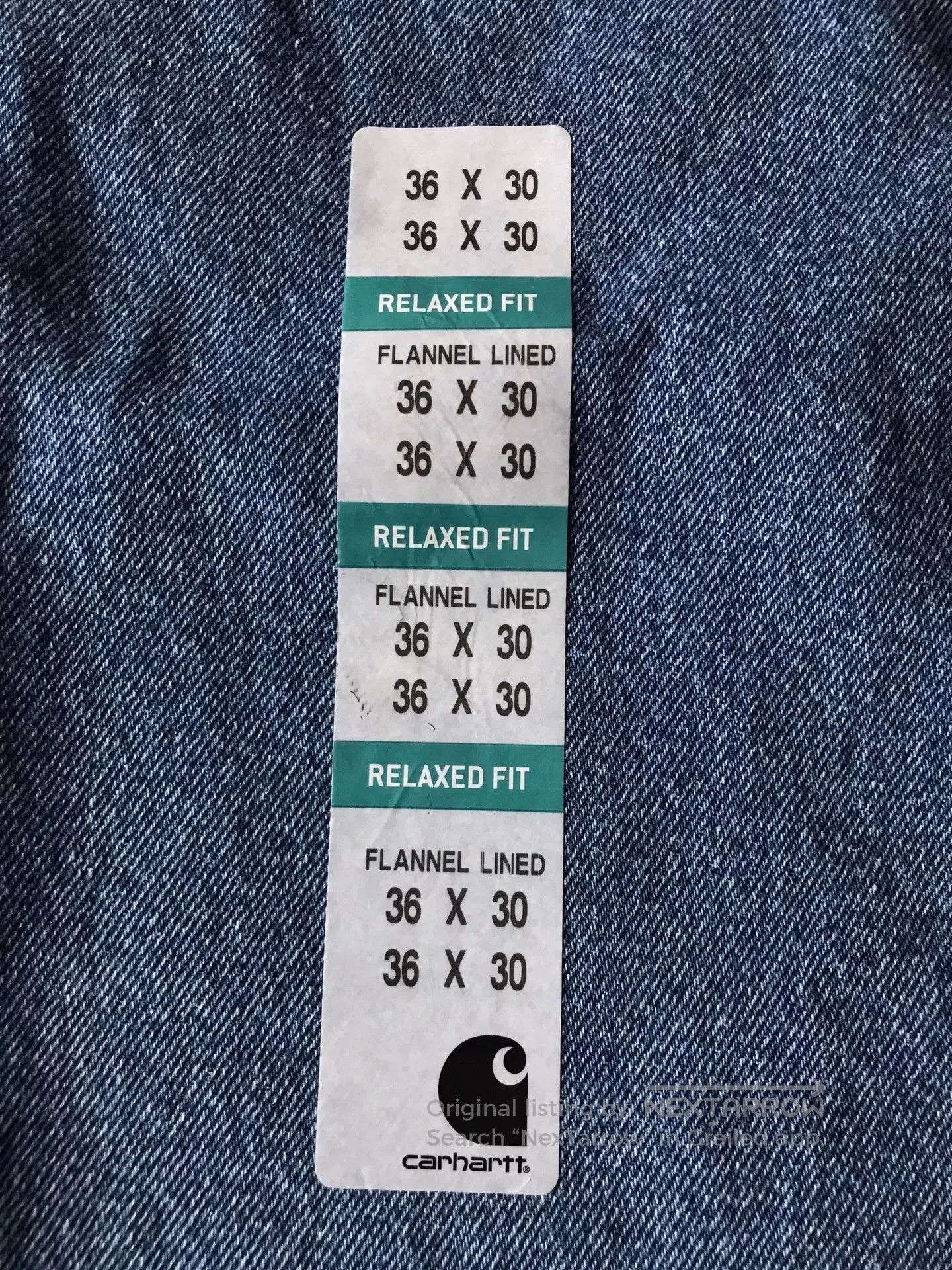 Carhartt Carhartt B172 Flannel Lined Jeans. Size US 36 / EU 52 - 7 Thumbnail