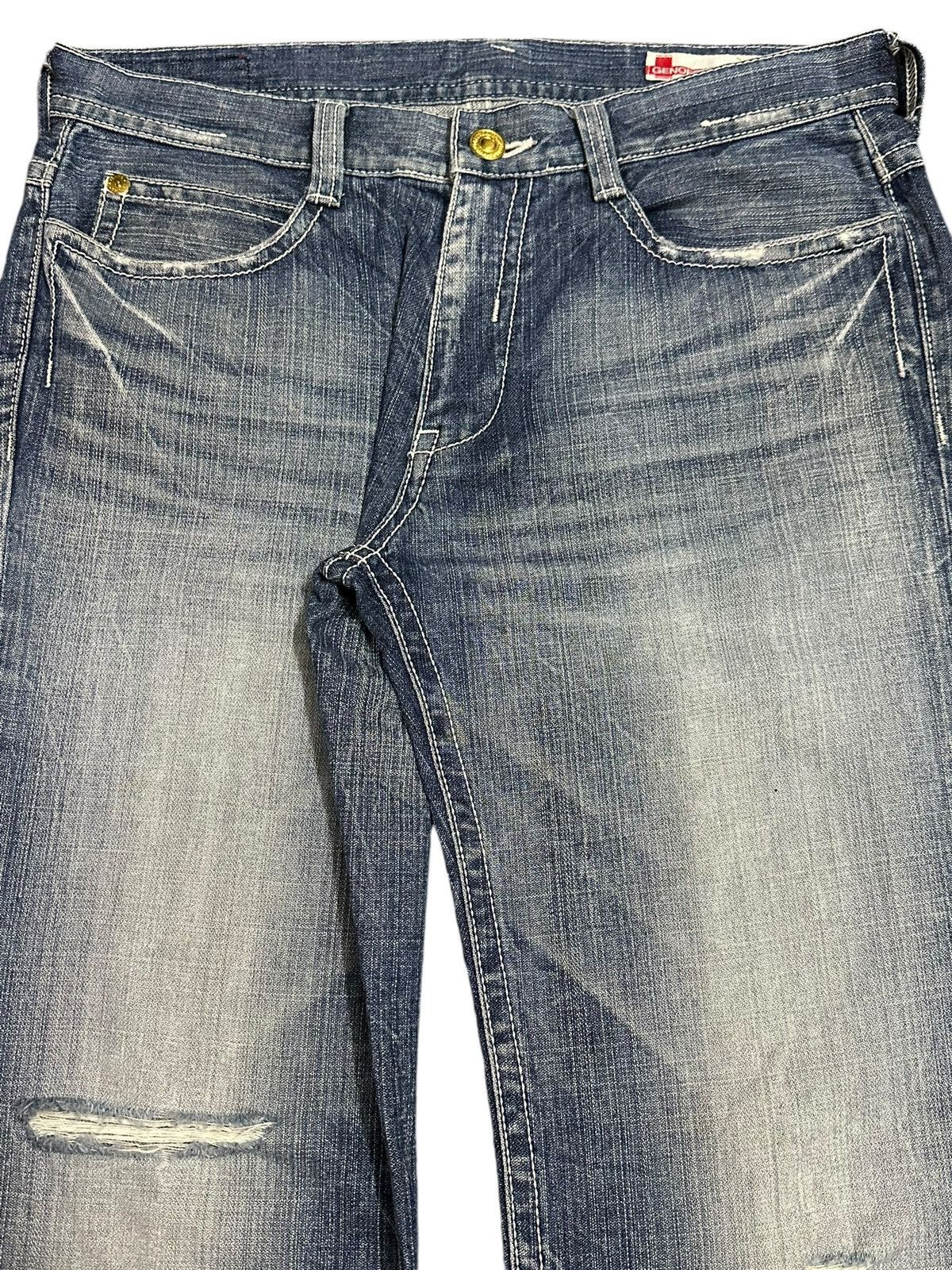 Japanese Brand Vintage Japanese Genoese Embroidered Cross Style Jeans Size US 34 / EU 50 - 4 Thumbnail