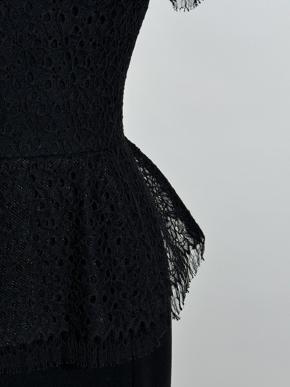 Jason Wu Brand New US 12 JASON WU Black Sheer Lace Overlay Gown Size XL / US 12-14 / IT 48-50 - 5 Thumbnail