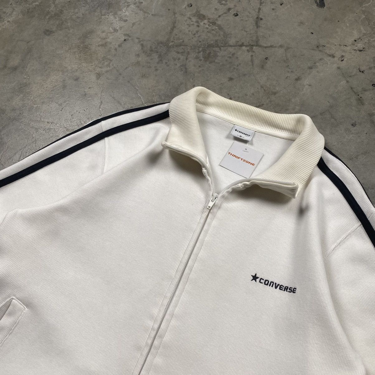 Converse × Vintage y2k Converse Striped Zip Up Sweater Jacket Size US M / EU 48-50 / 2 - 2 Thumbnail