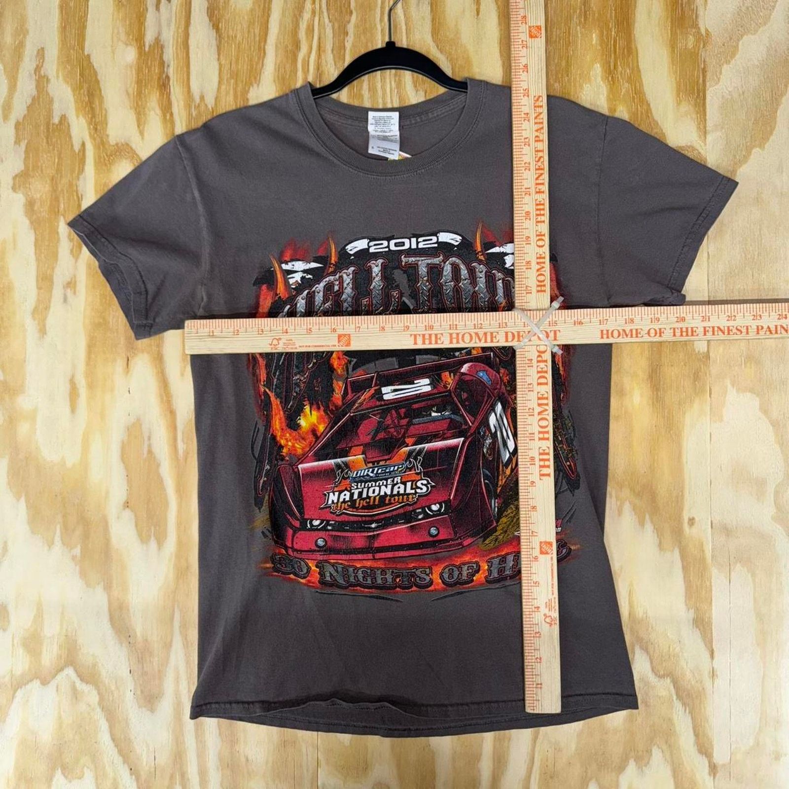 NASCAR Vintage 2012 hell tour midget car racing nascar style tshirt Size US S / EU 44-46 / 1 - 3 Thumbnail
