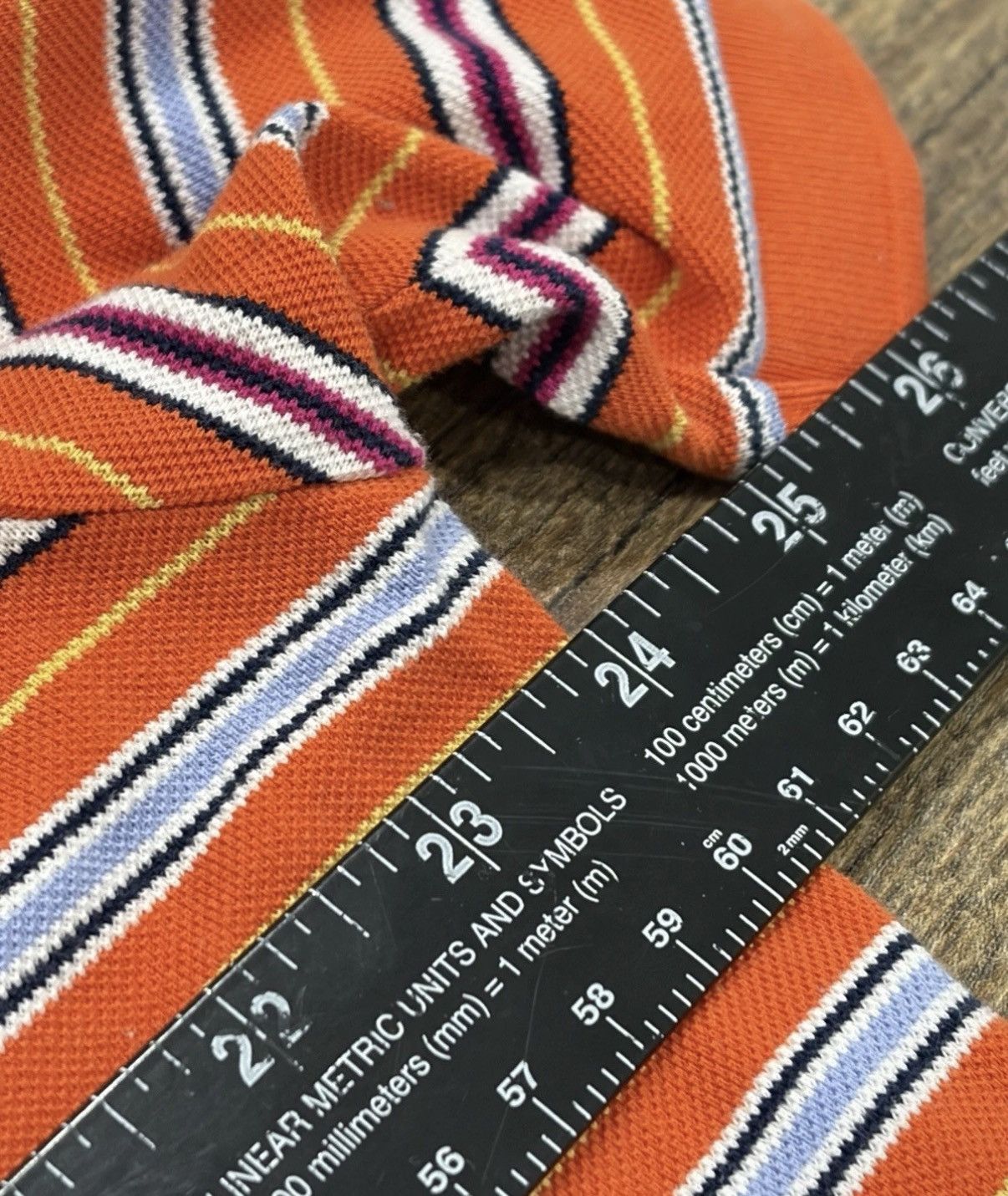 Polo Ralph Lauren Vintage Polo Ralph Lauren Striped Knit Polo Shirt Orange XL Size US XL / EU 56 / 4 - 7 Thumbnail