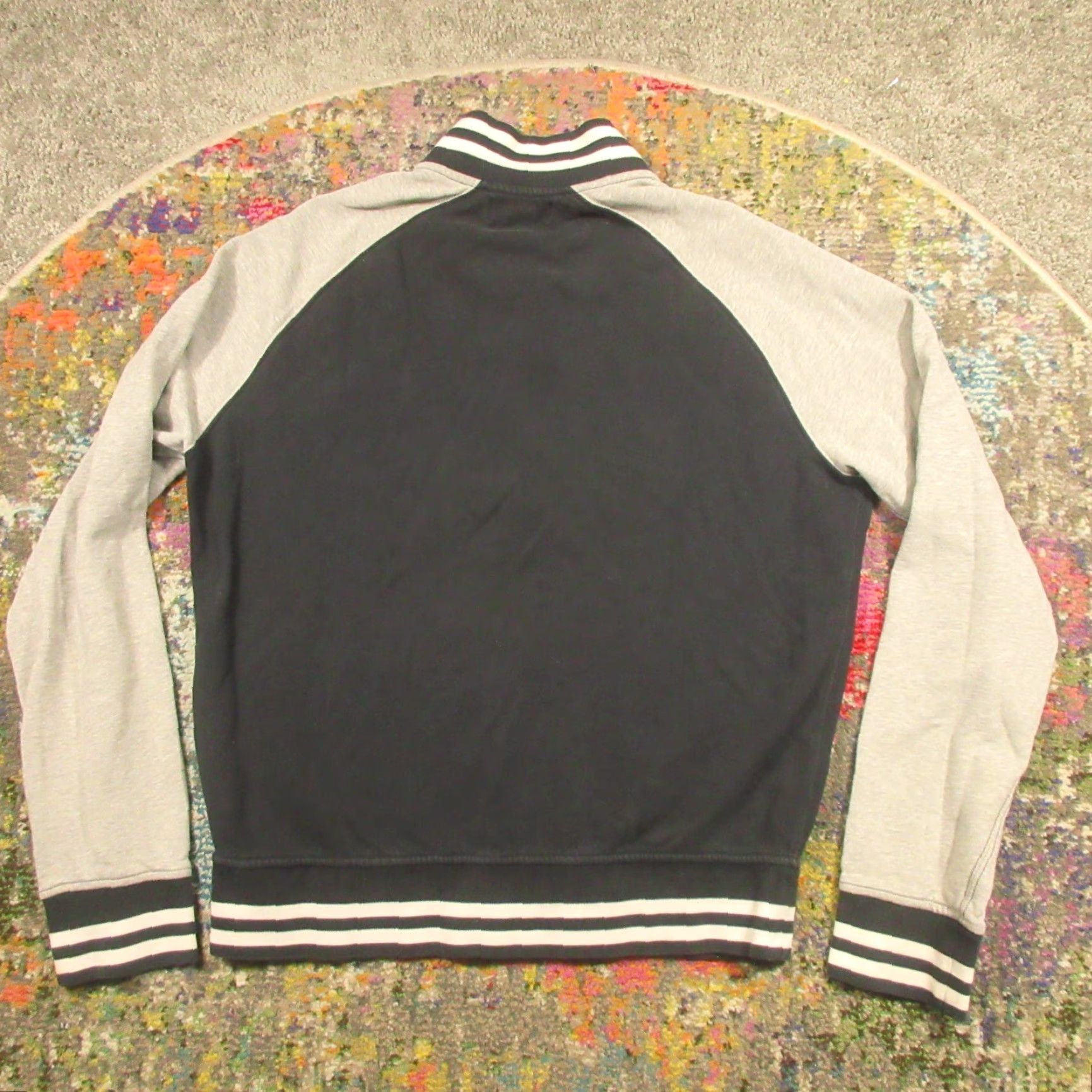 Polo Ralph Lauren VTG Polo Ralph Lauren Varsity Jacket Men L Black Gray Cotton Blend Full Zip Logo Zipper 44 in Chest Multicolor Sports Baseball Varsity Jacket 90s Size US L / EU 52-54 / 3 - 2 Thumbnail