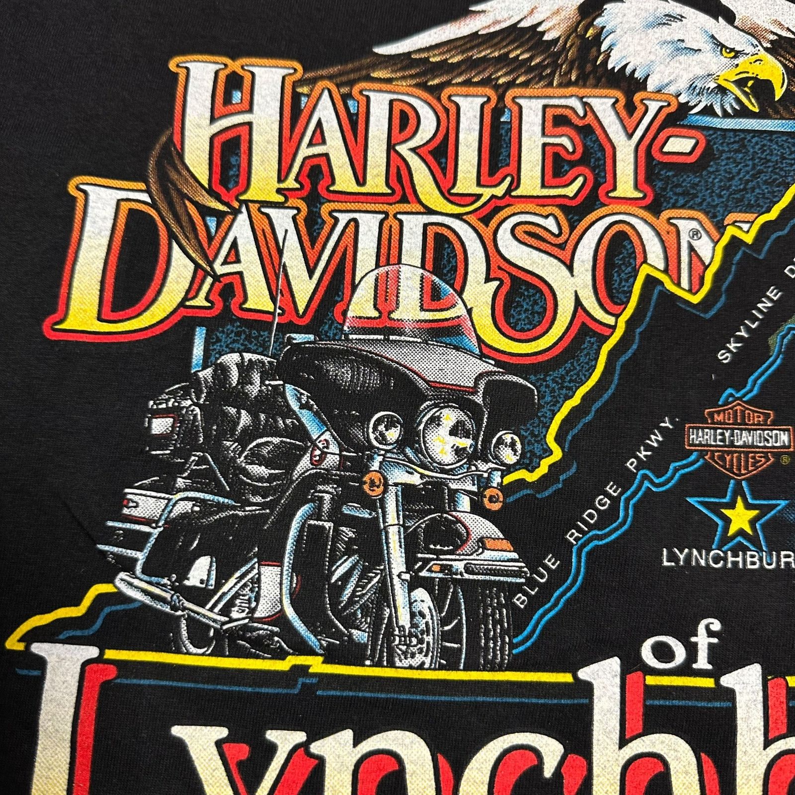 Harley Davidson × Vintage Vintage 90s Harley Davidson Bad to the Bone Skull Biker Tee Size US L / EU 52-54 / 3 - 9 Thumbnail
