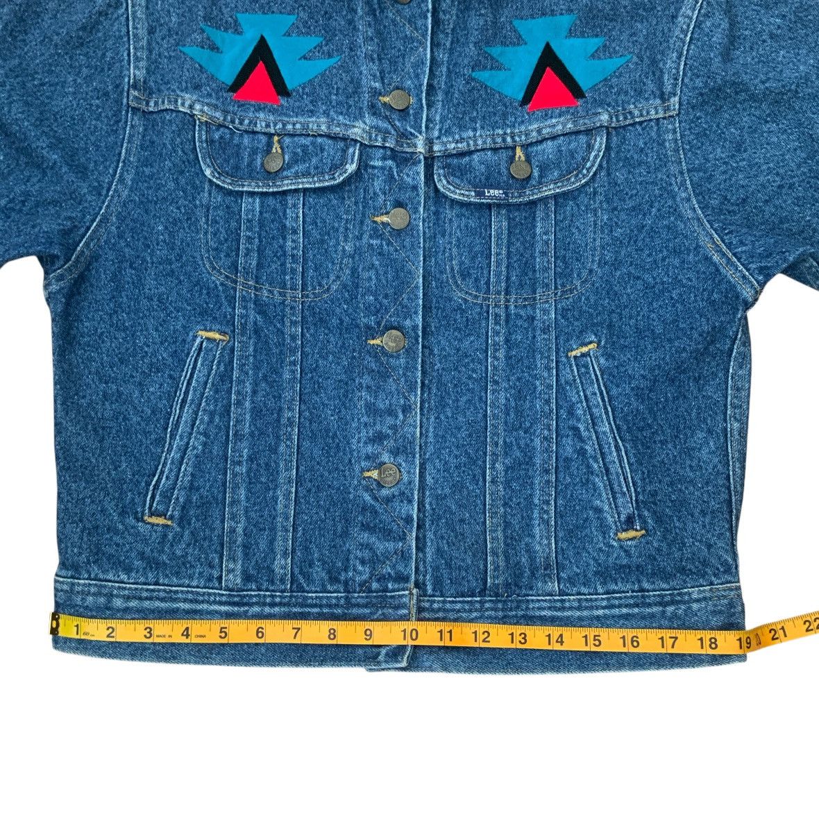 Lee Lee Riders Rodeo Western Appliqué Vintage Denim Jean Jacket Size S / US 4 / IT 40 - 11 Thumbnail