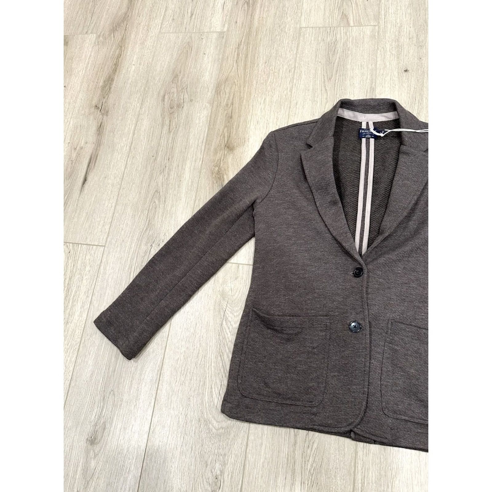 Faherty NWT Faherty Inlet Knit Blazer Sweater Deep Brown Heather Women's Small Size S / US 4 / IT 40 - 4 Thumbnail