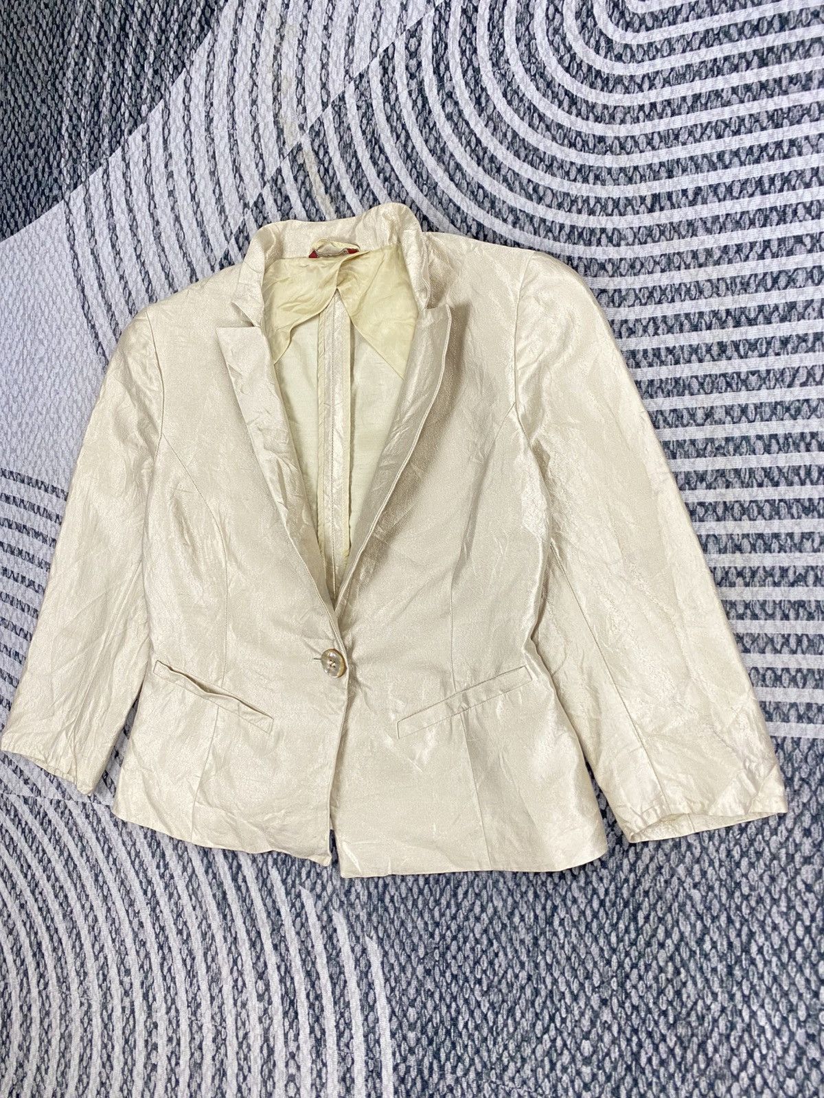 Max Mara Maxmara Studio Single Button Cropped Blazer Size XS / US 0-2 / IT 36-38 - 4 Thumbnail